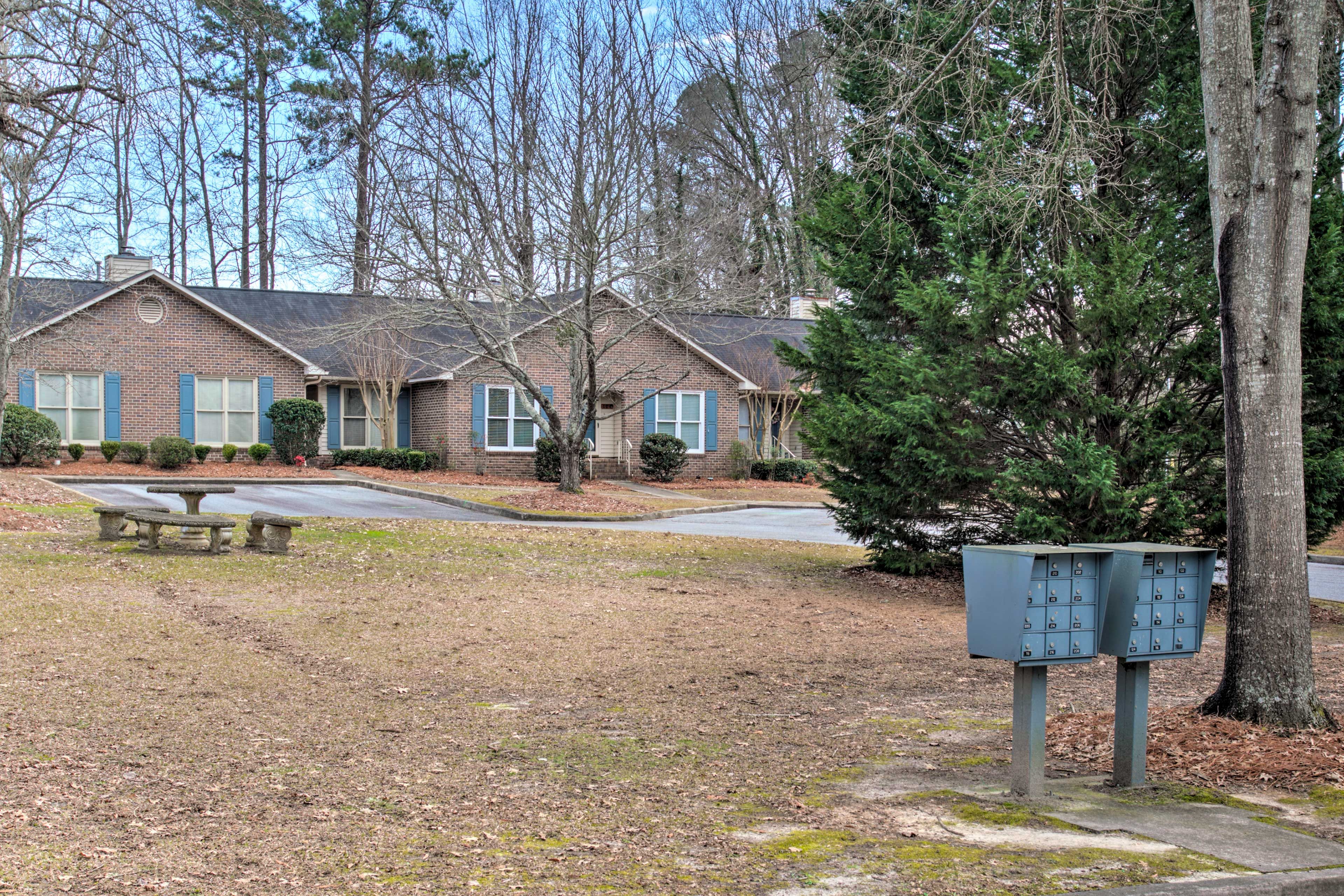 Pack a picnic and sit at the outdoor community table.