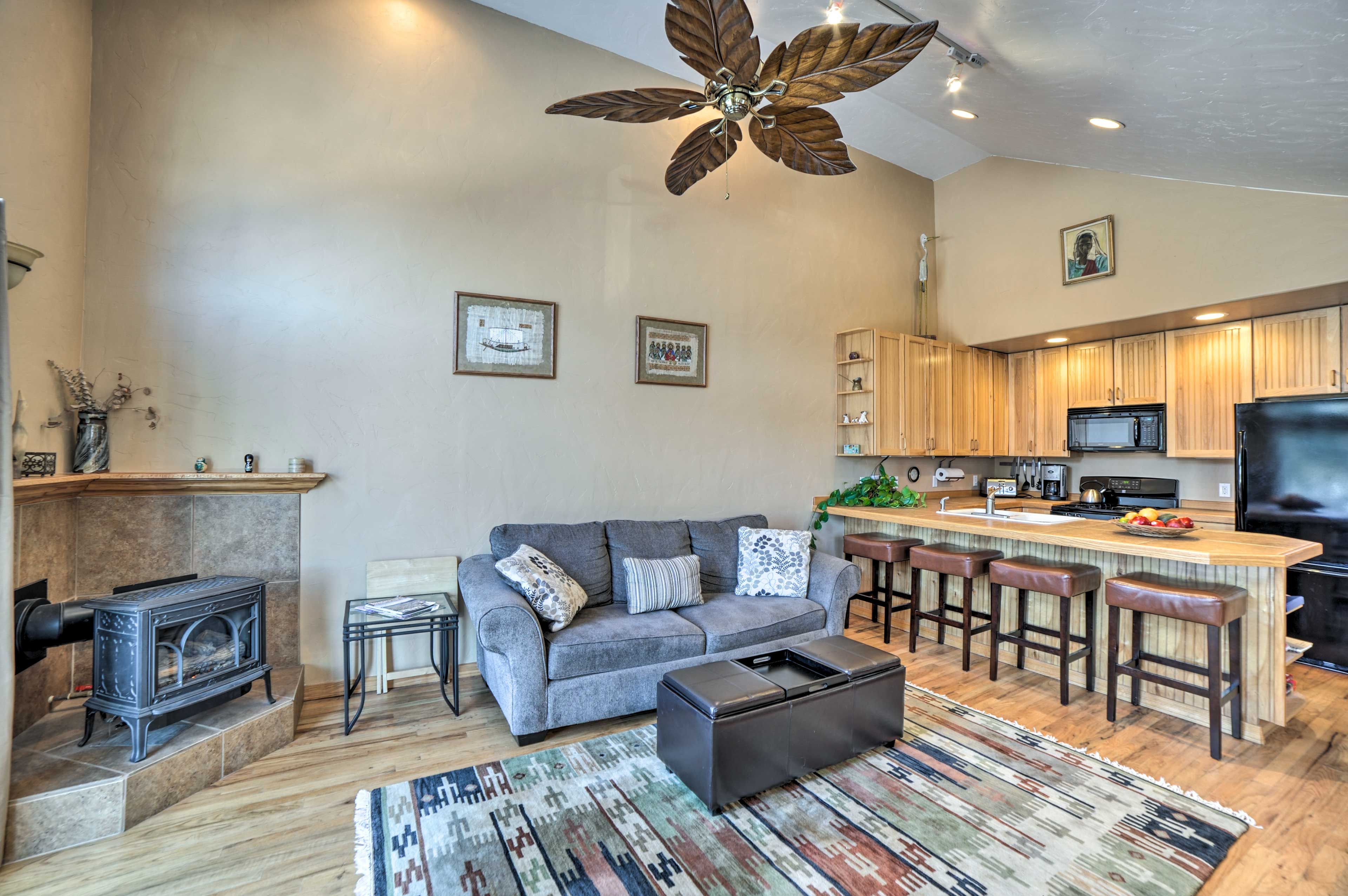 Share quality time in the spacious living room.