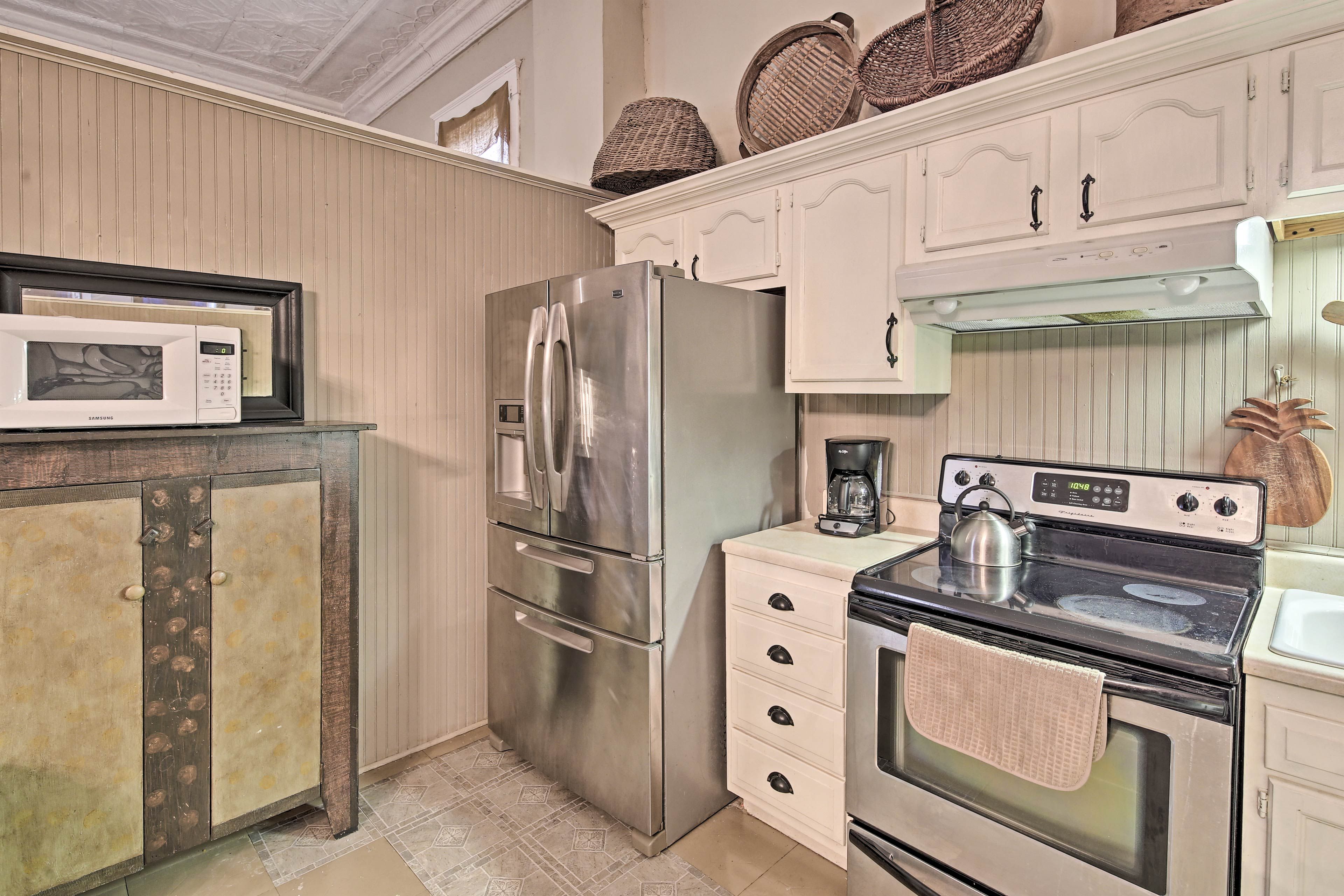 Stainless steel appliances add a bit of luxury while you cook.