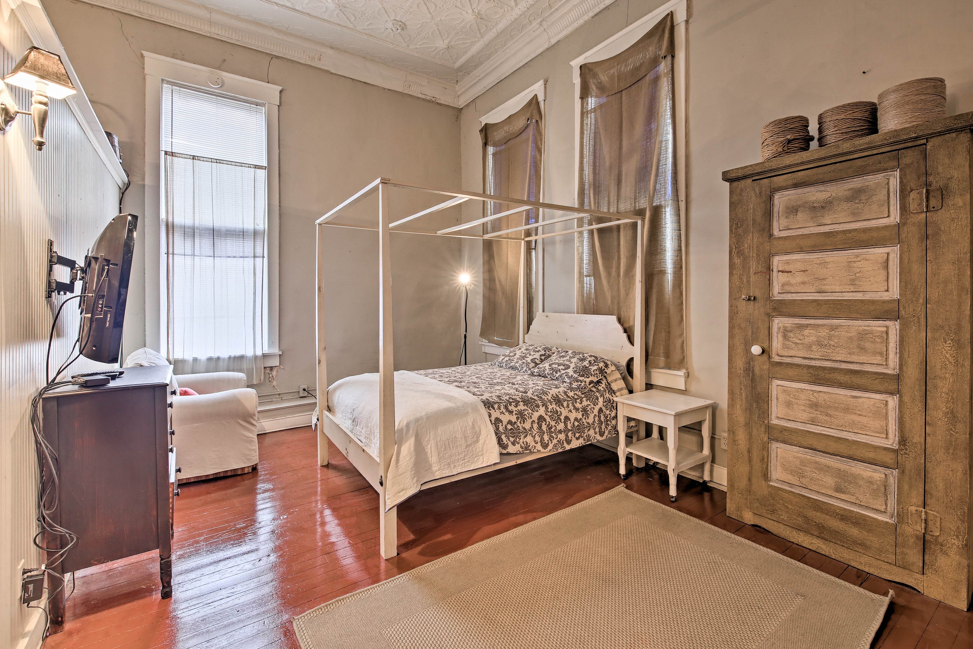 Get some well-deserved rest in the bedroom.