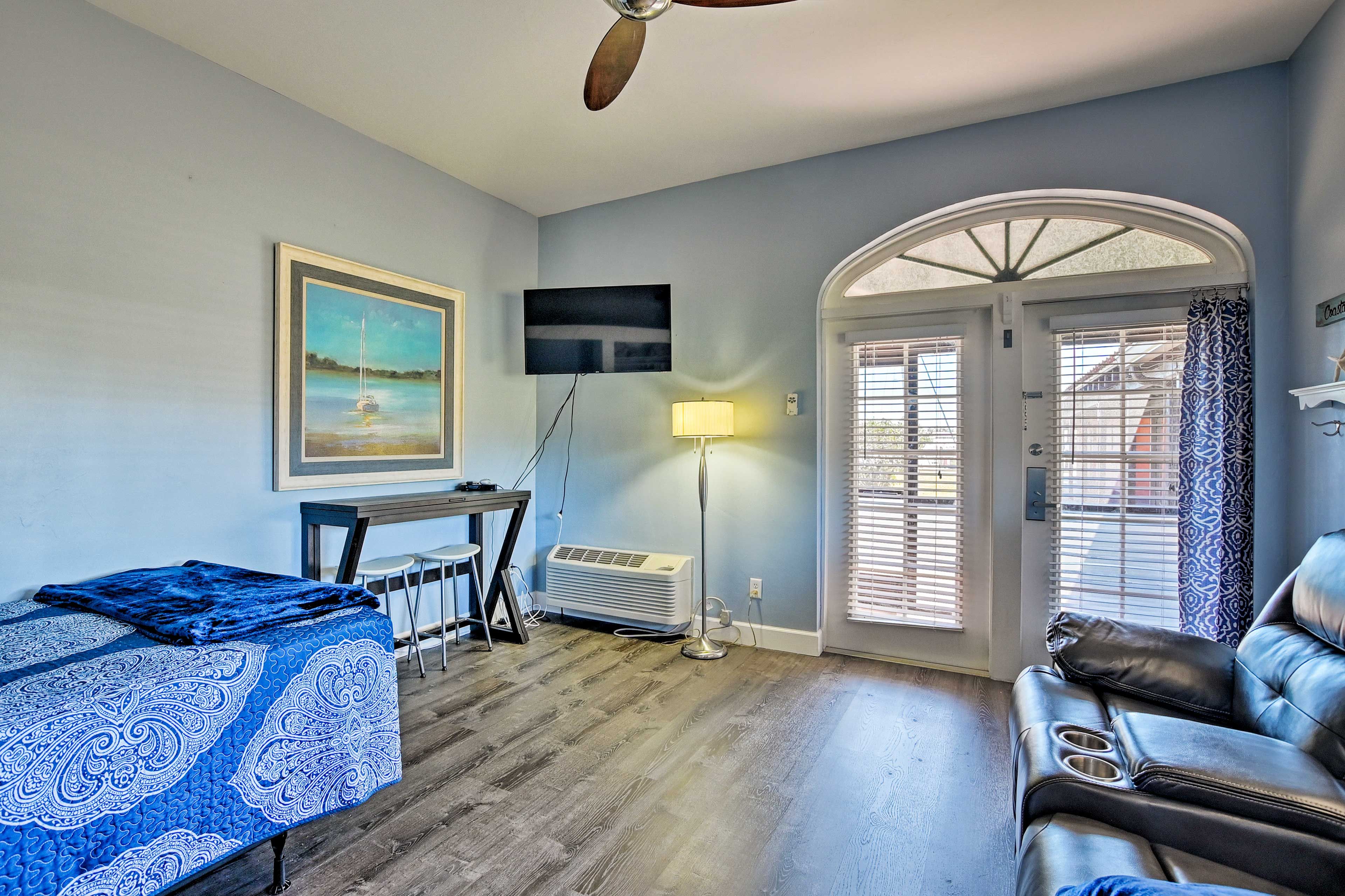 Turn on the AC and ceiling fan during those balmy summer days.