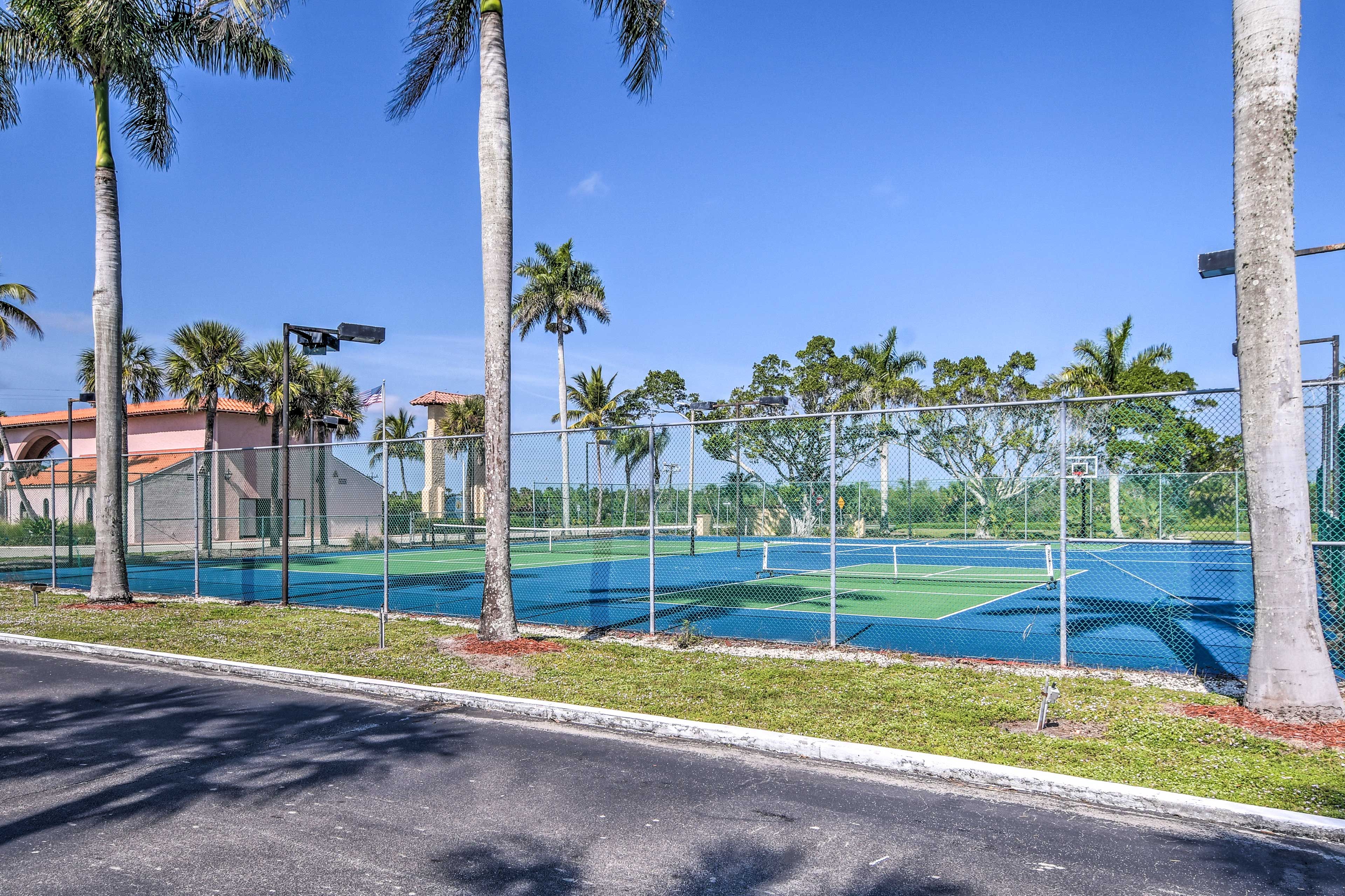 Play a friendly game of tennis!