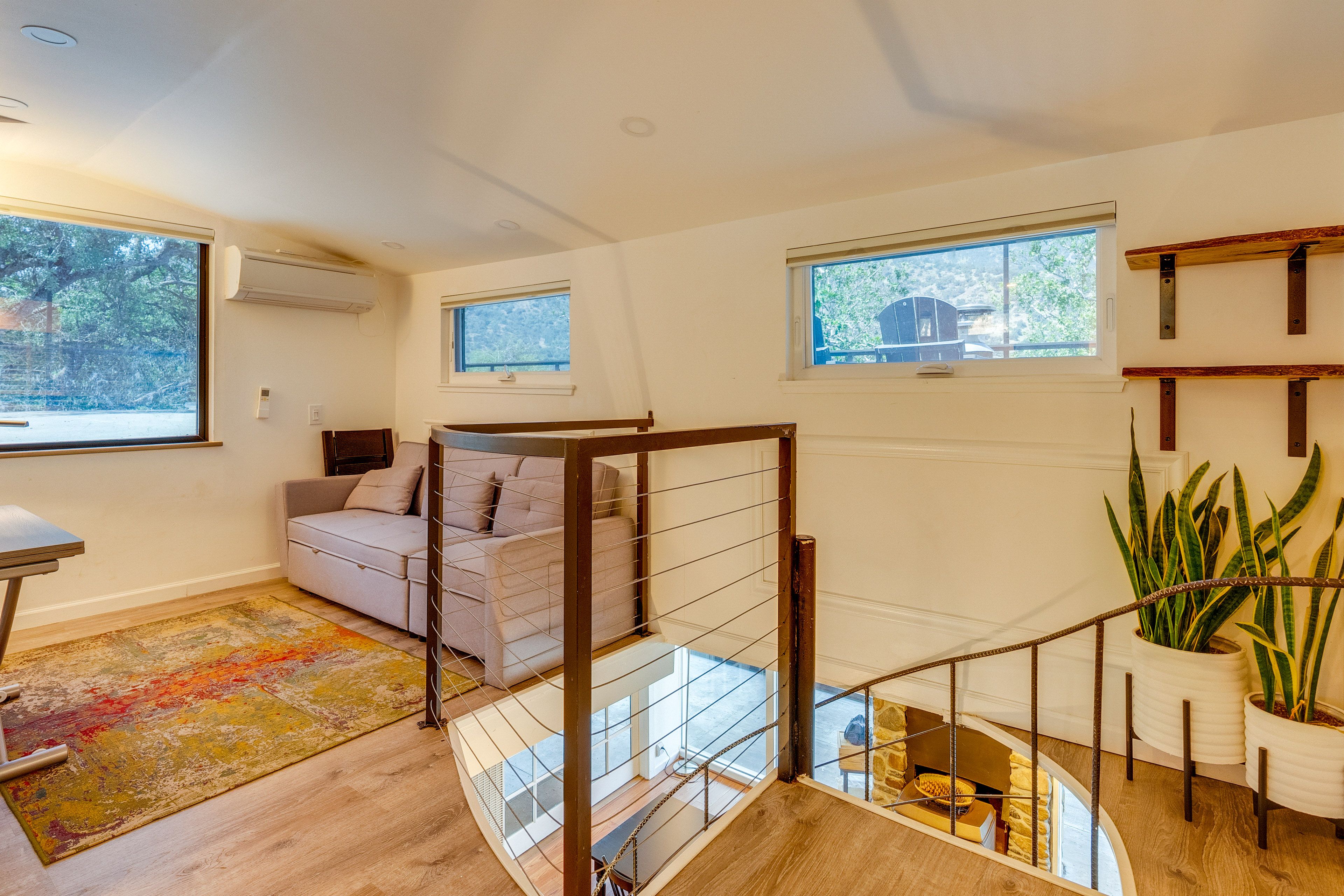 Lofted Living Area | Queen Sleeper Sofa