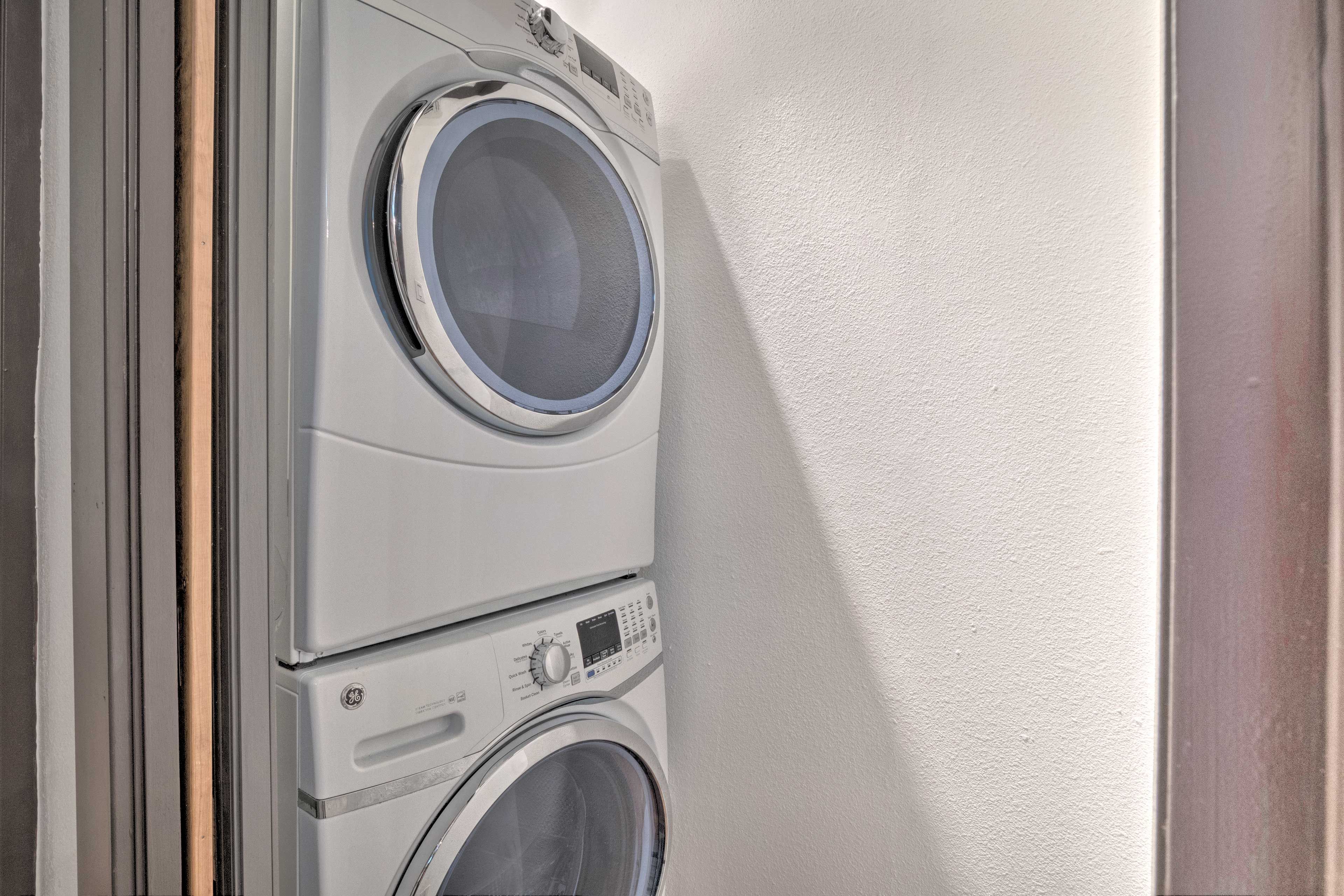 Stay fresh and clean for the whole trip with in-unit laundry!