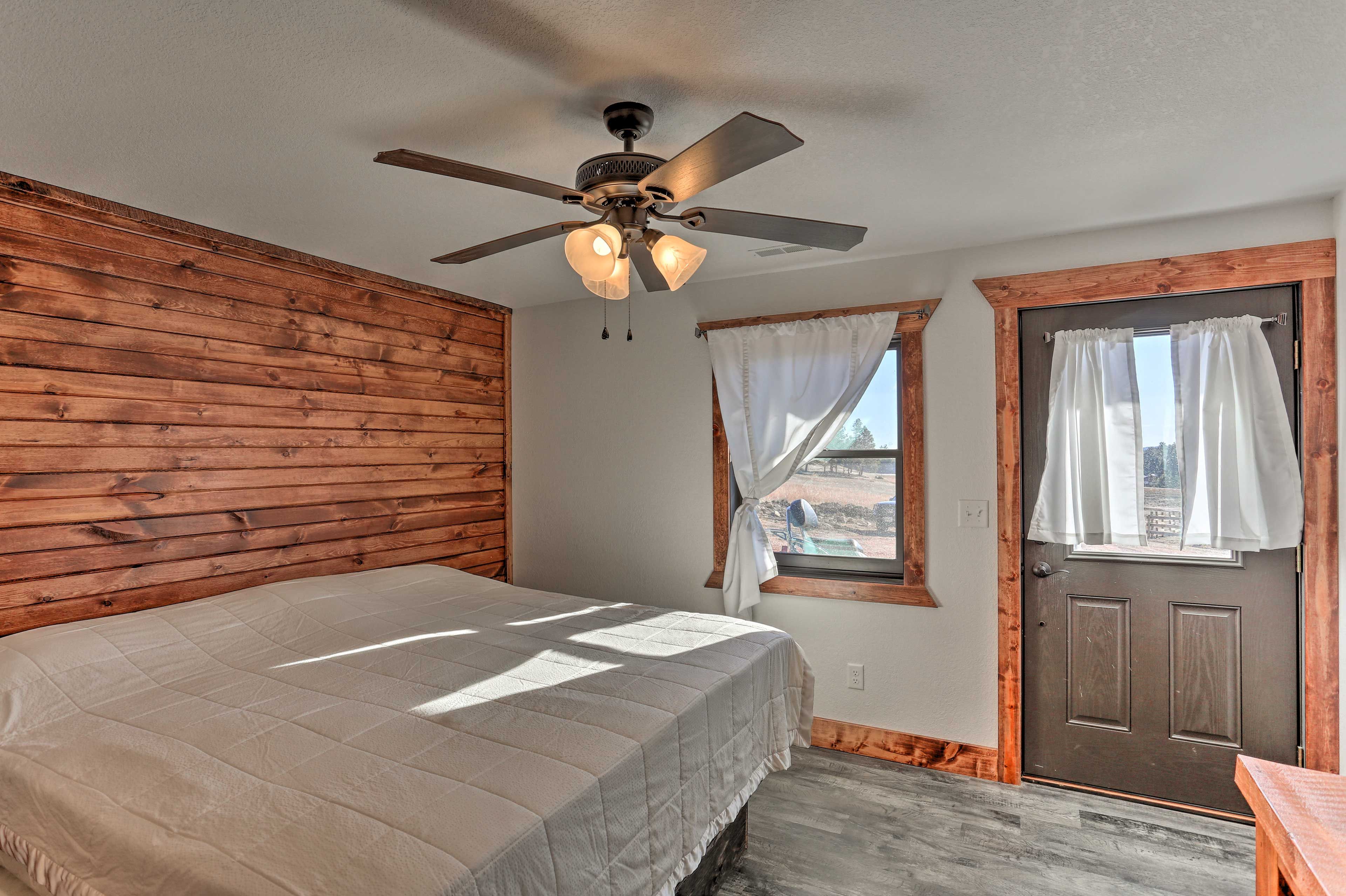Step out to the deck directly from the bedroom!