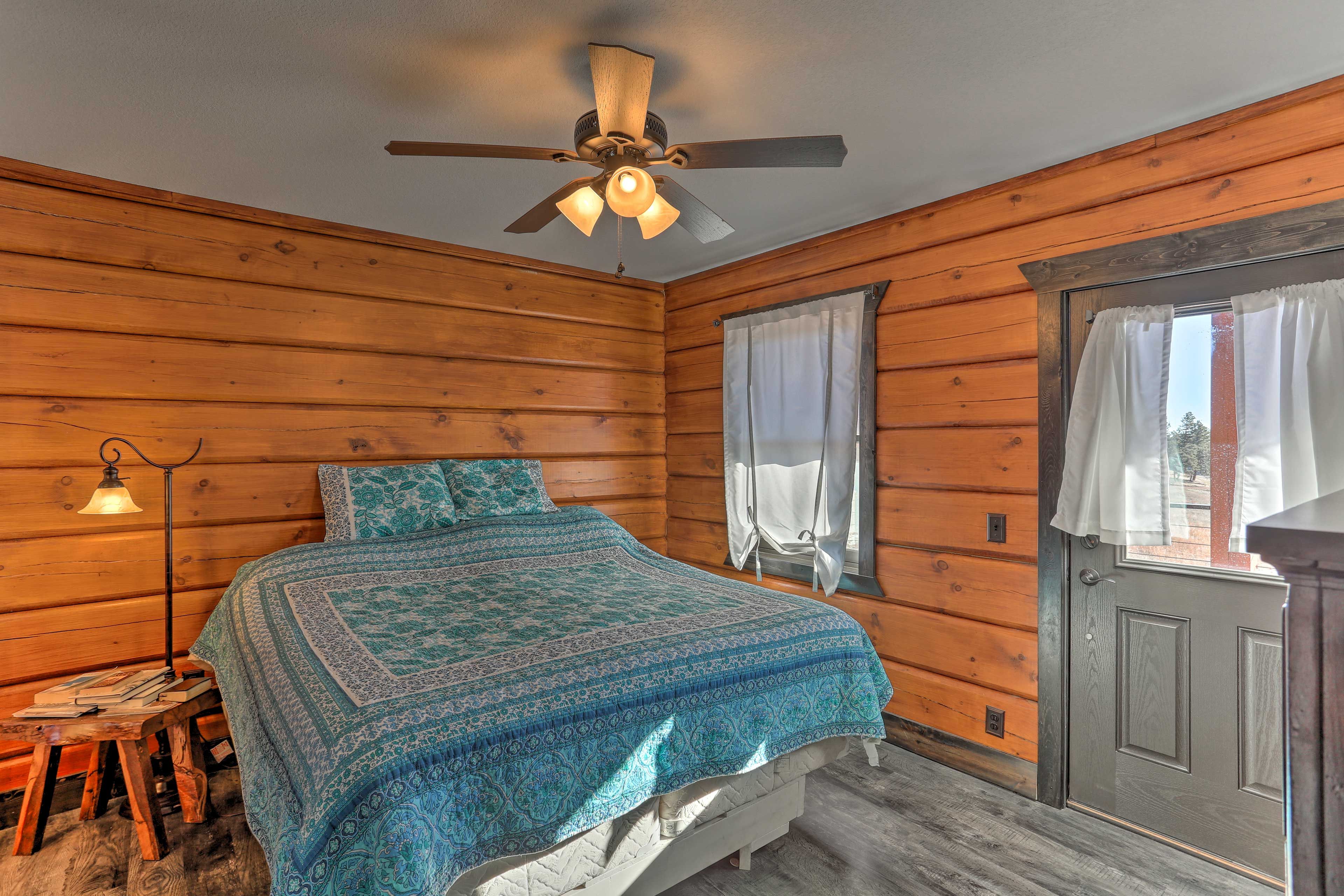 The second bedroom hosts a plush king bed.
