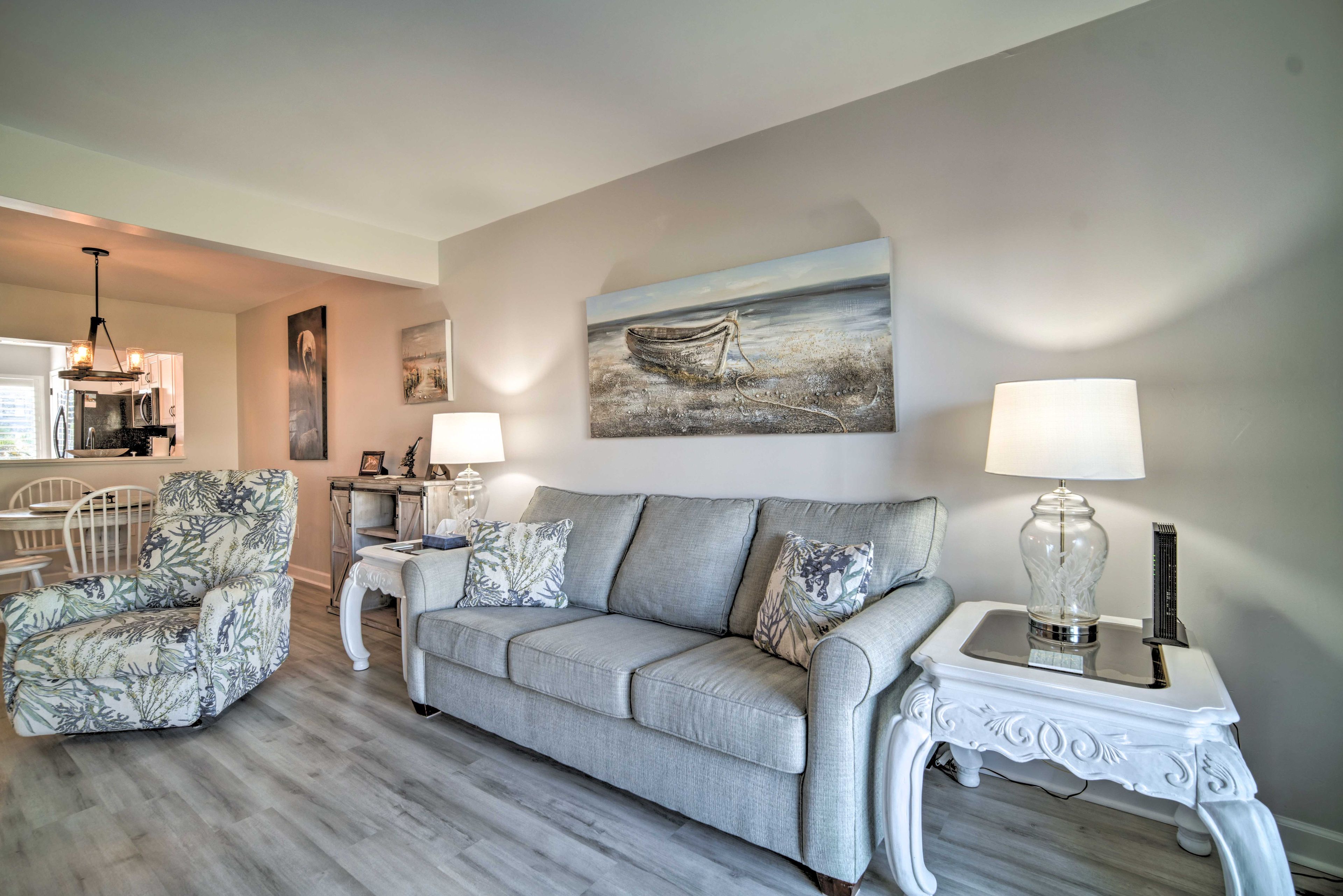 Living Room | Queen Sleeper Sofa | Electric Fireplace | Board Games