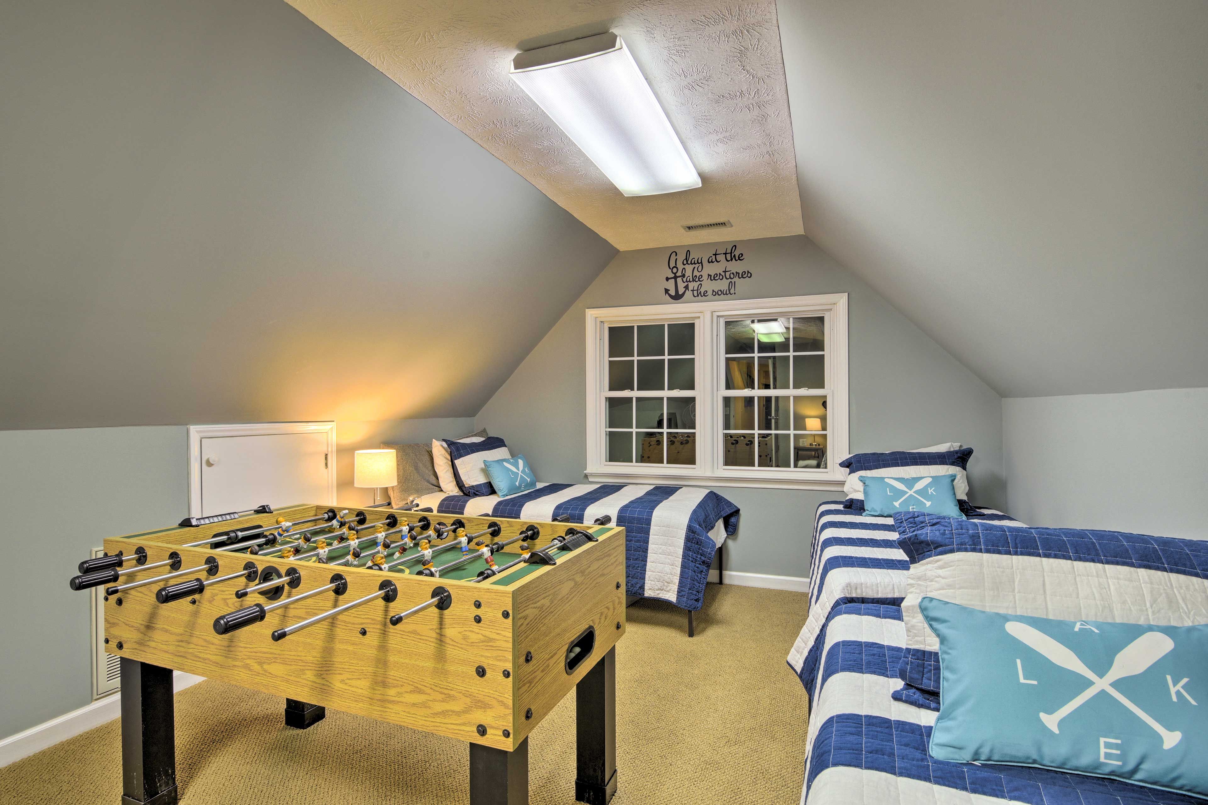 Bedroom 3 | 4 Twin Beds | Foosball Table