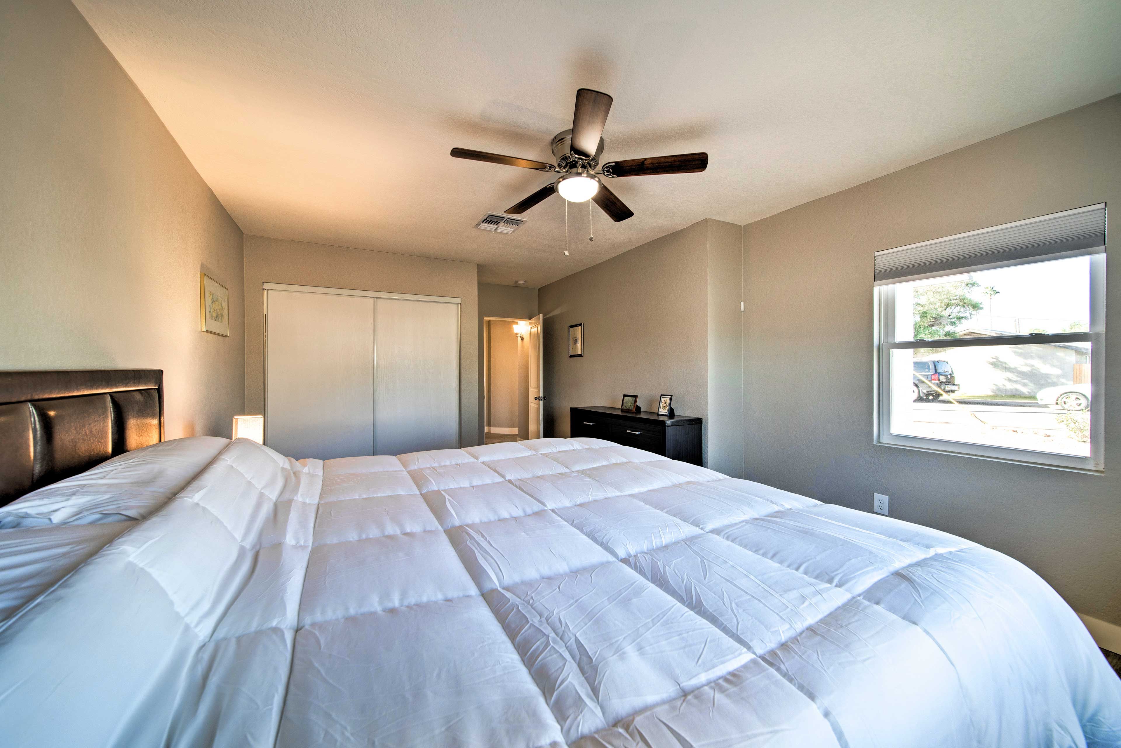 Turn on the ceiling fan on hot summer nights.