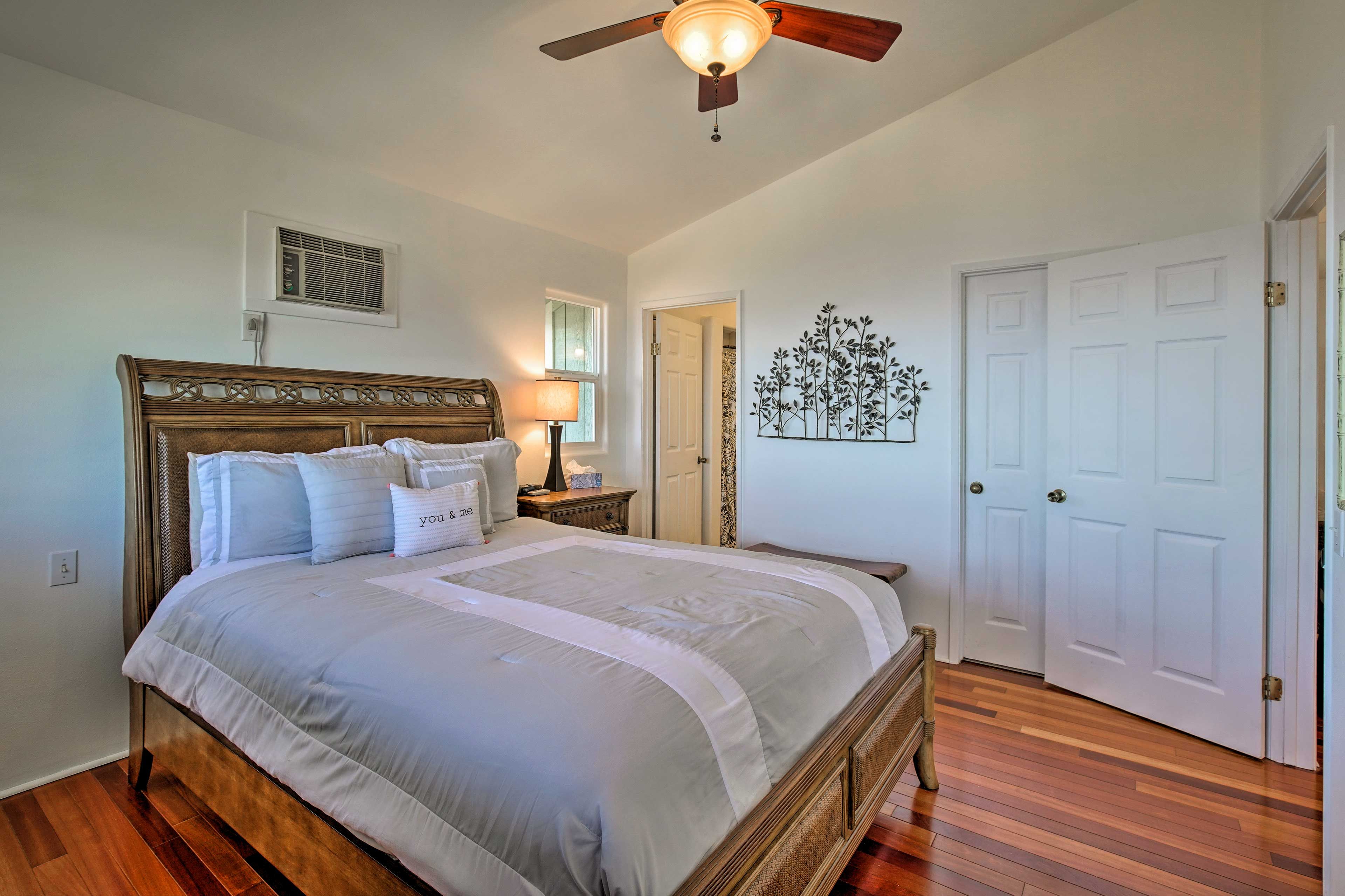 Turn on the AC and ceiling fan during those balmy summer days.
