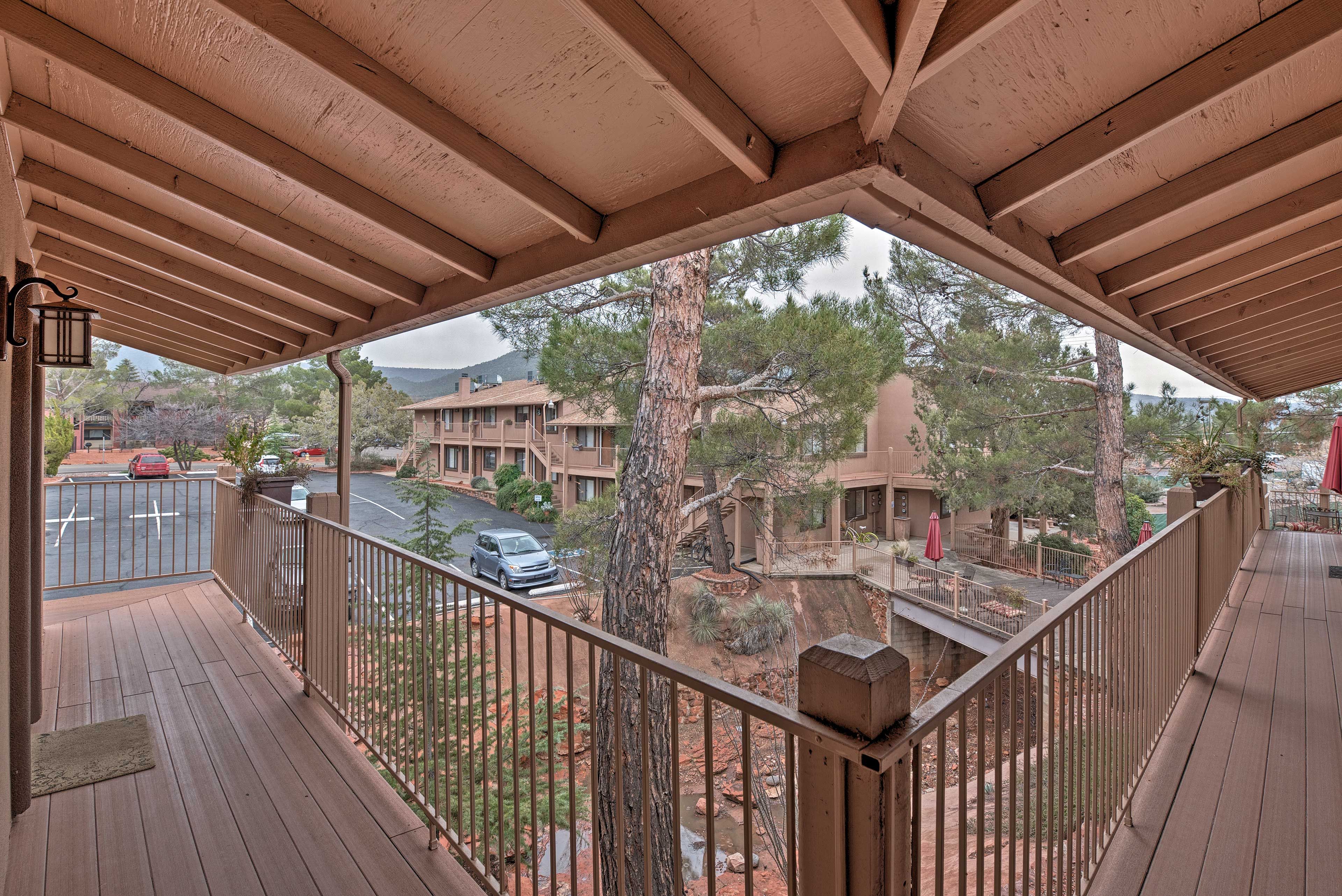 Step out to the balcony to breathe in fresh air and stunning views!