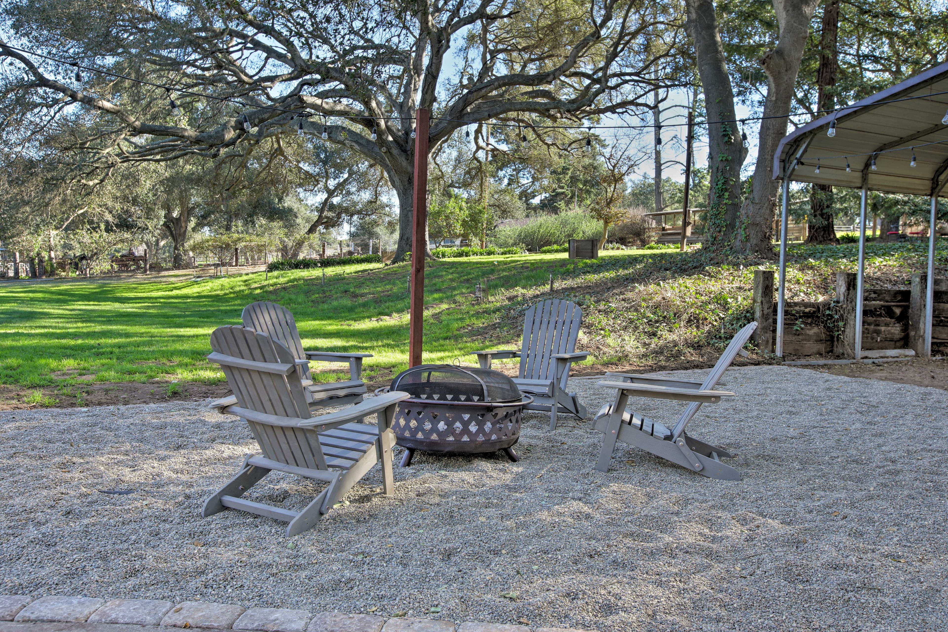 Relax by the fire pit.