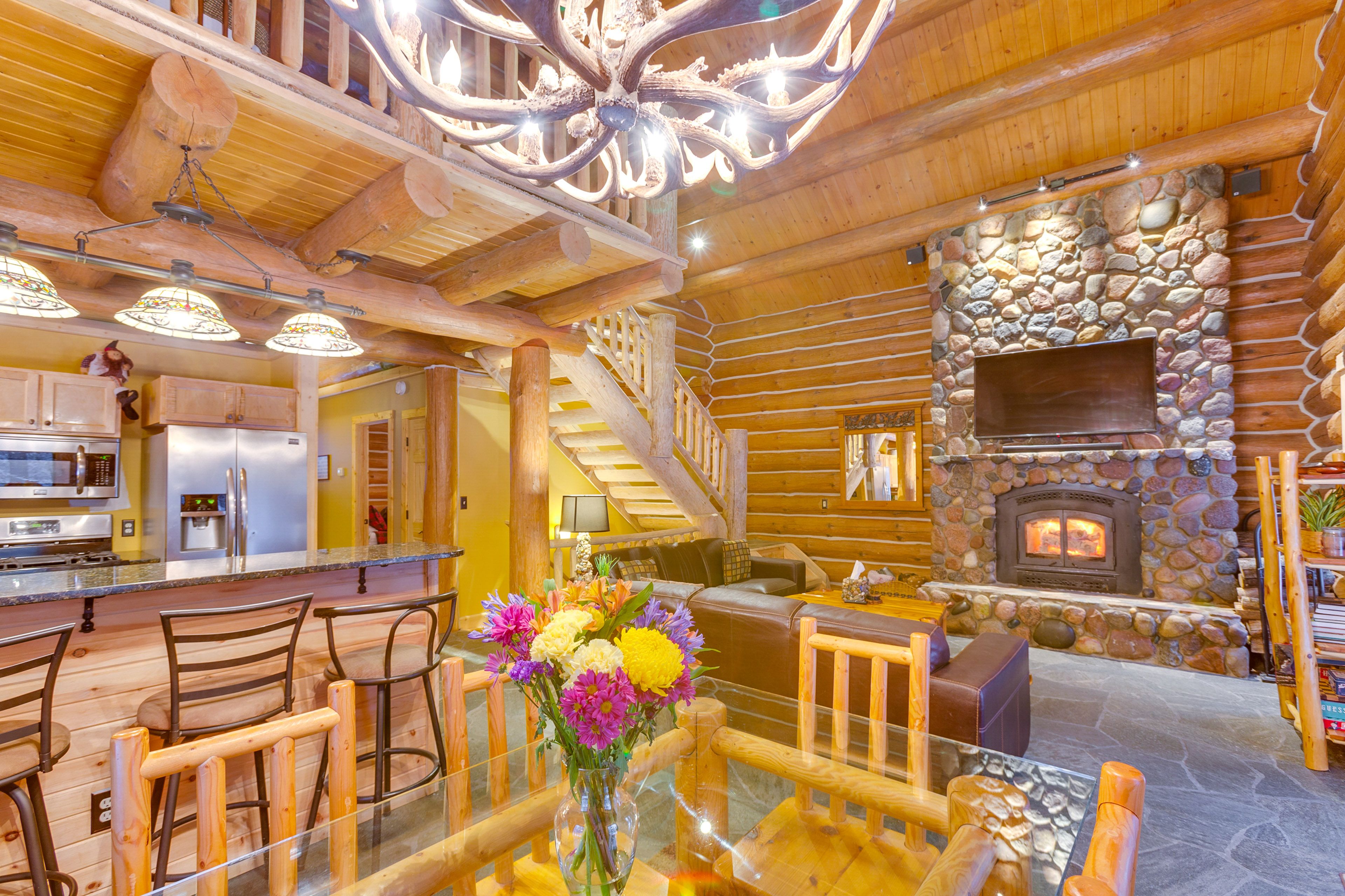 Traverse City Vacation Rental | 4BR | 3BA | 2,616 Sq Ft | Stairs Required