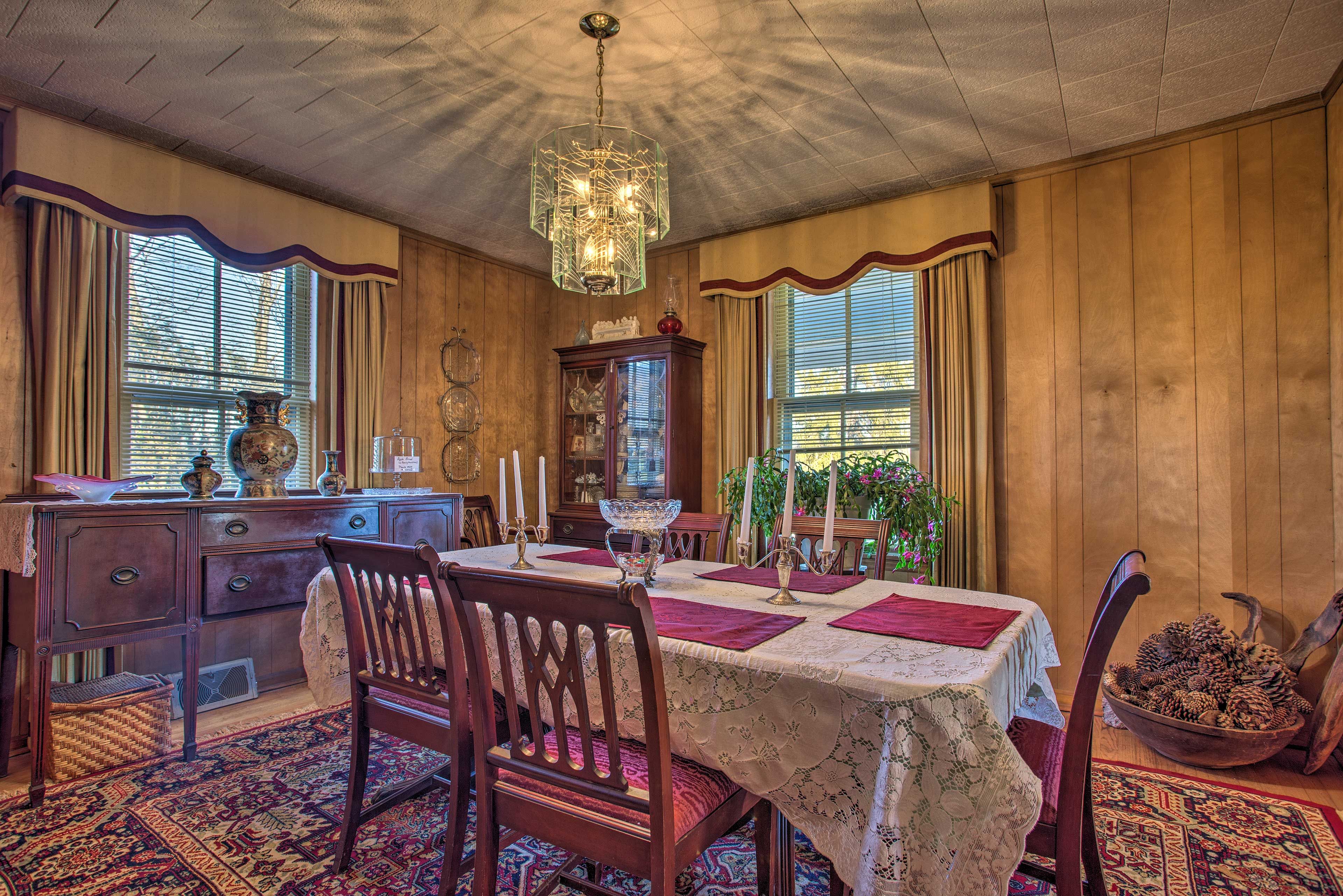 Treat friends to a fine dining experience in the dining room.