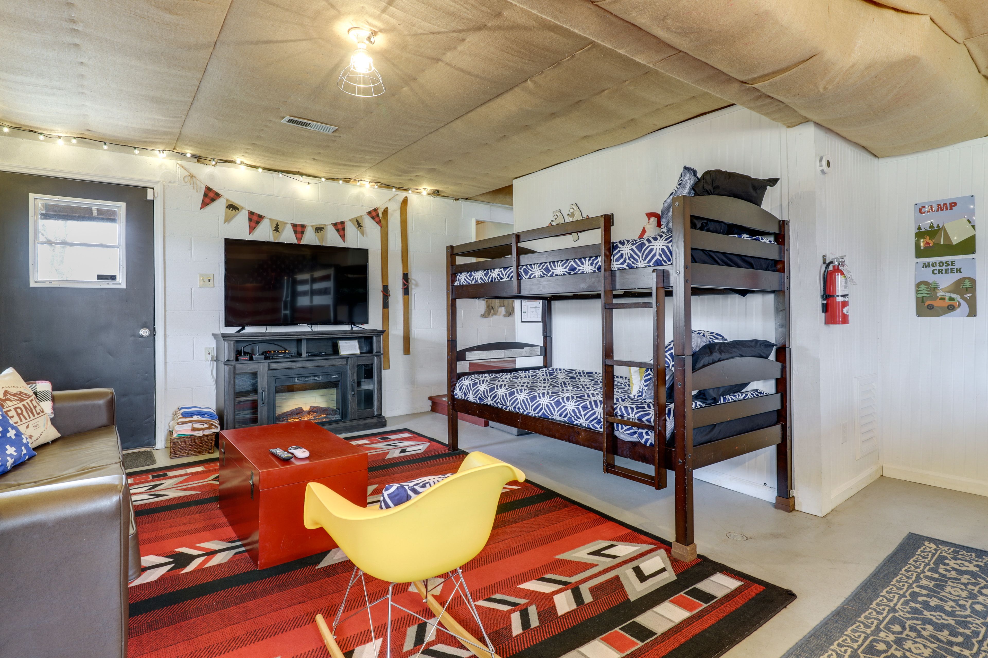 Basement | Lower Level | Twin Bunk Bed | Queen Sleeper Sofa | Pool Table