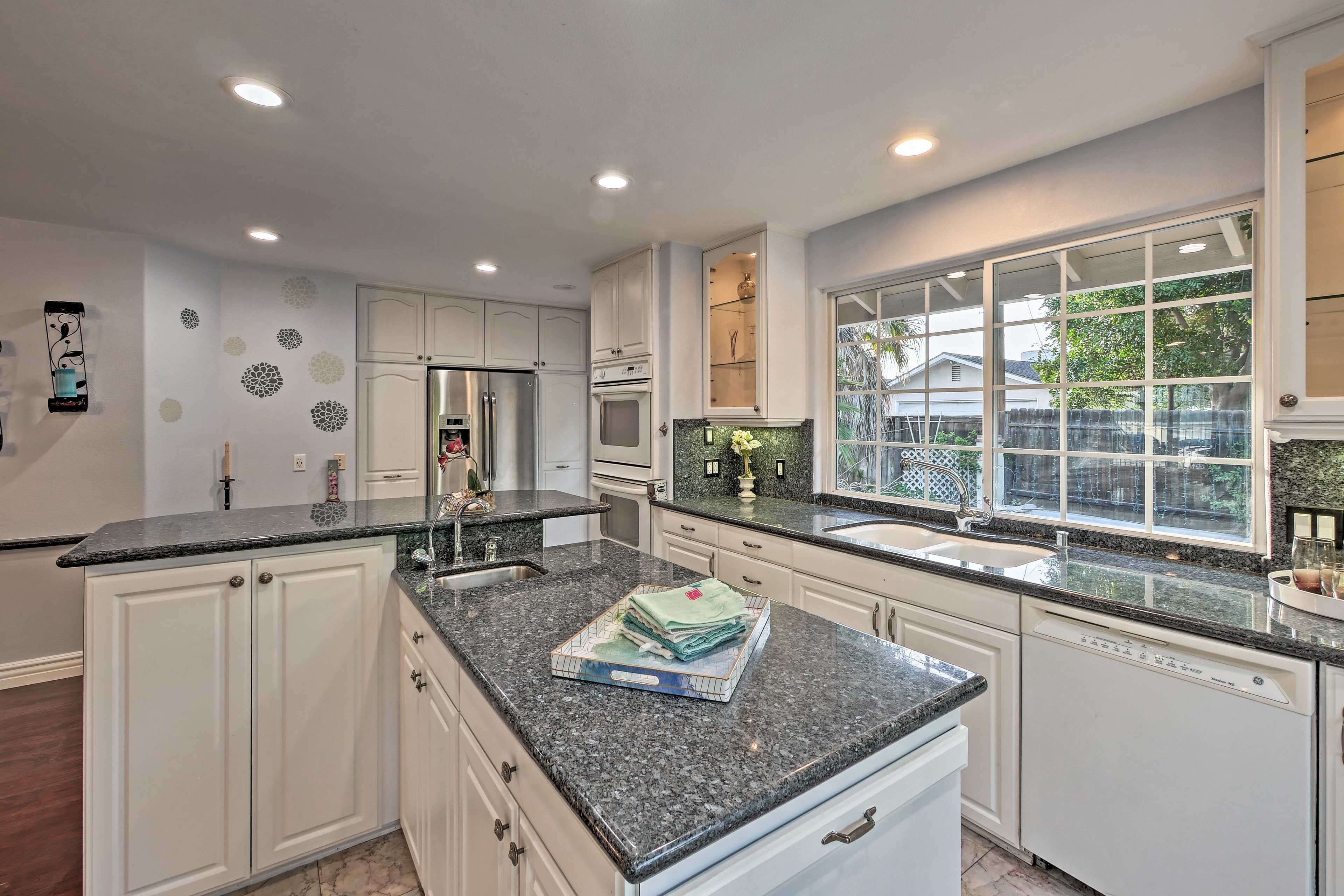 Ample counter space allows you to spread out while you prepare meals.