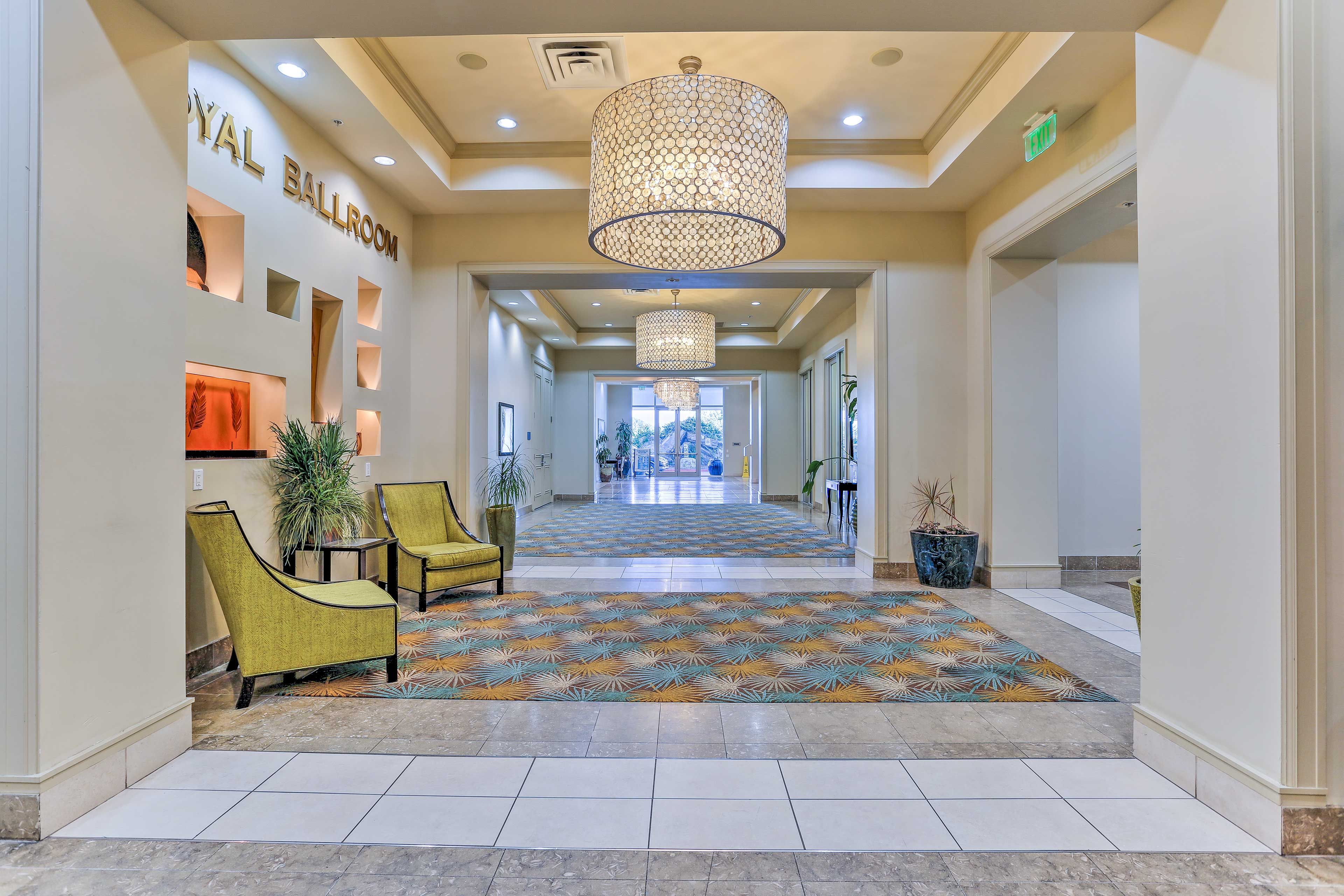 If you're in town for a special event, the ballroom is just downstairs.
