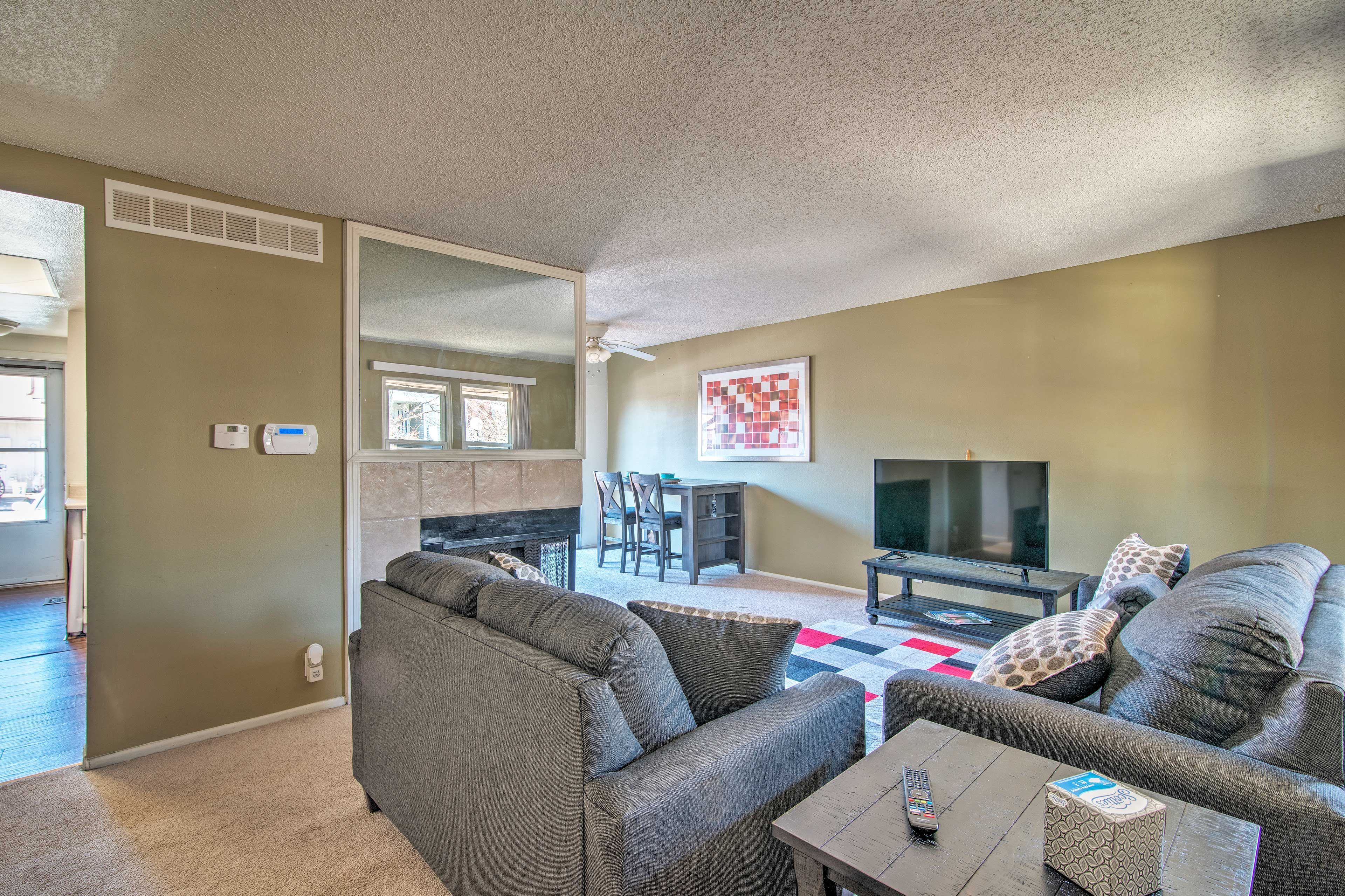 Enjoy the comforts of home after exploring the Mile High City at this apartment.