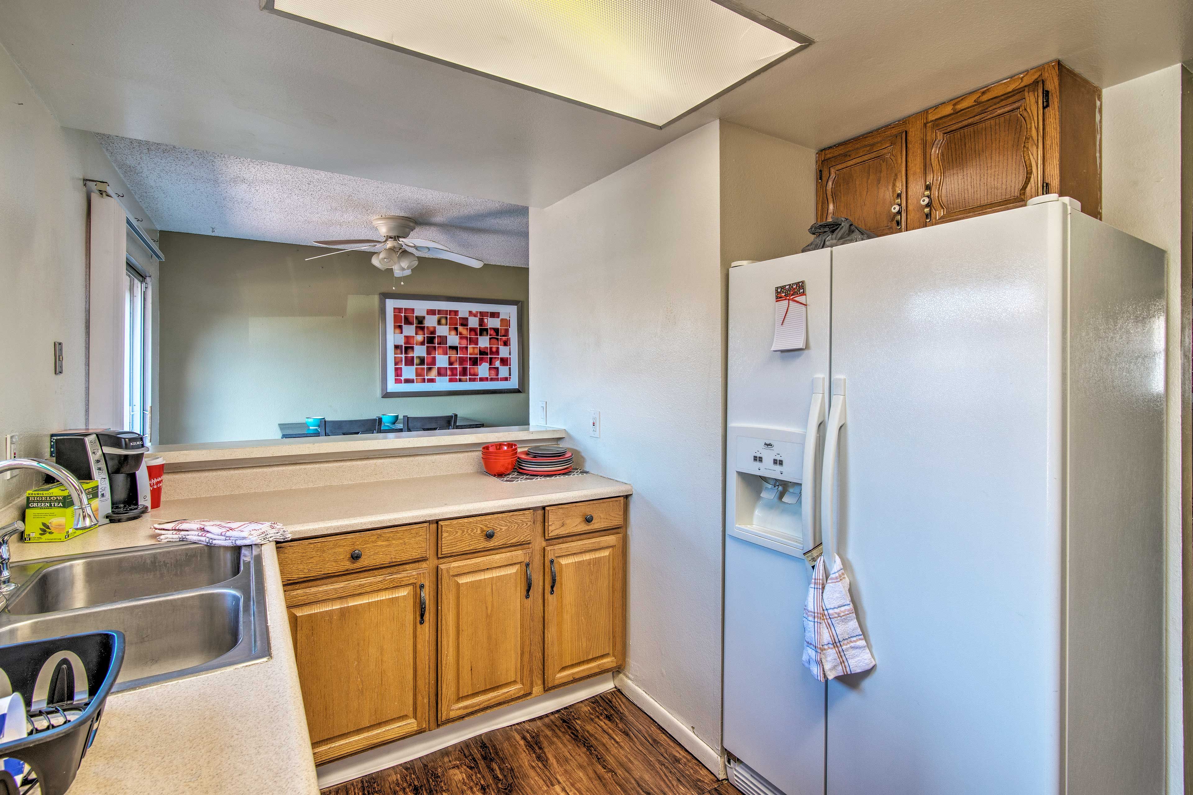 Ample counter space makes meal prep a breeze.