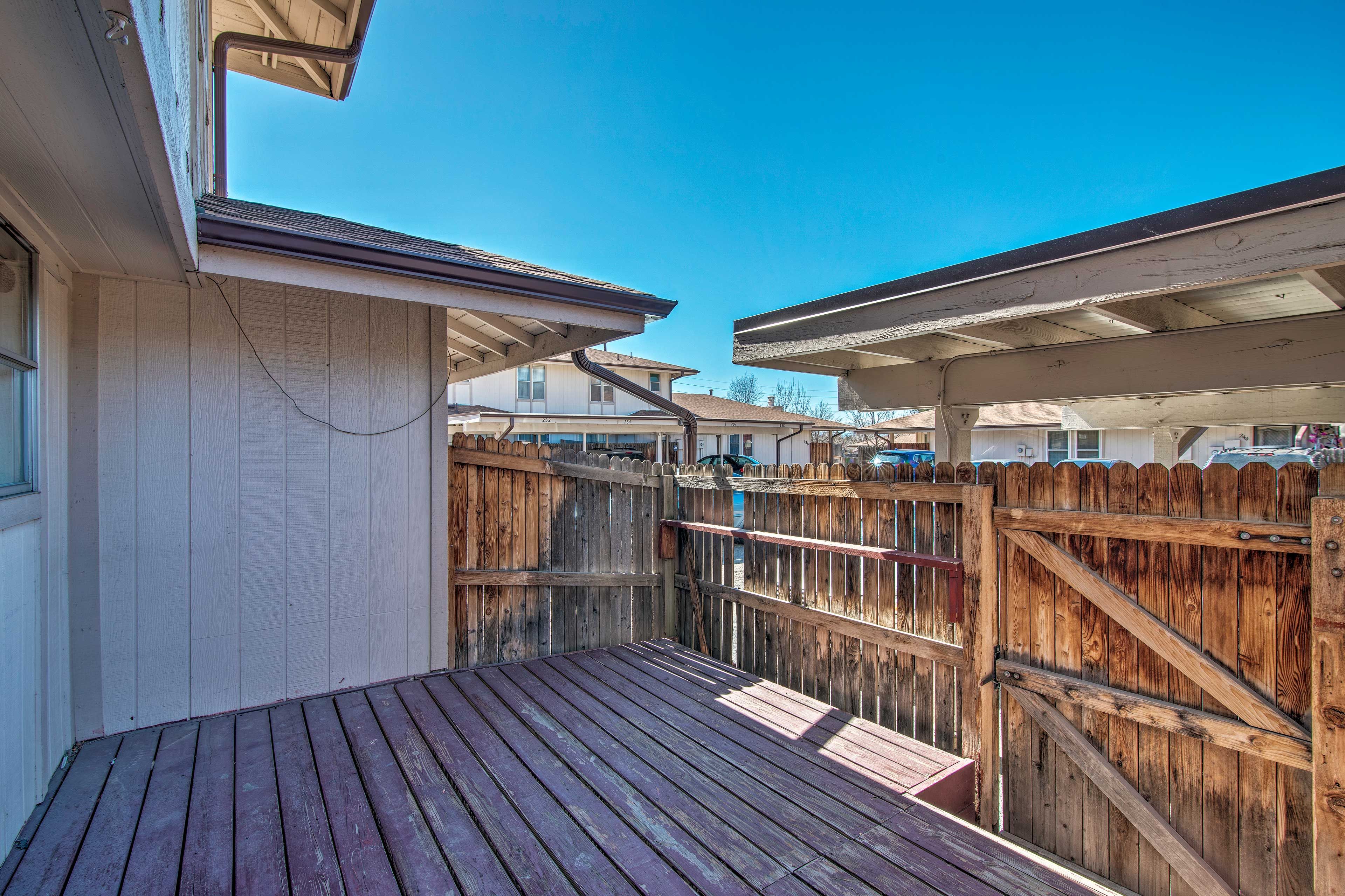 Enjoy the Colorado sunshine from your the spacious deck.