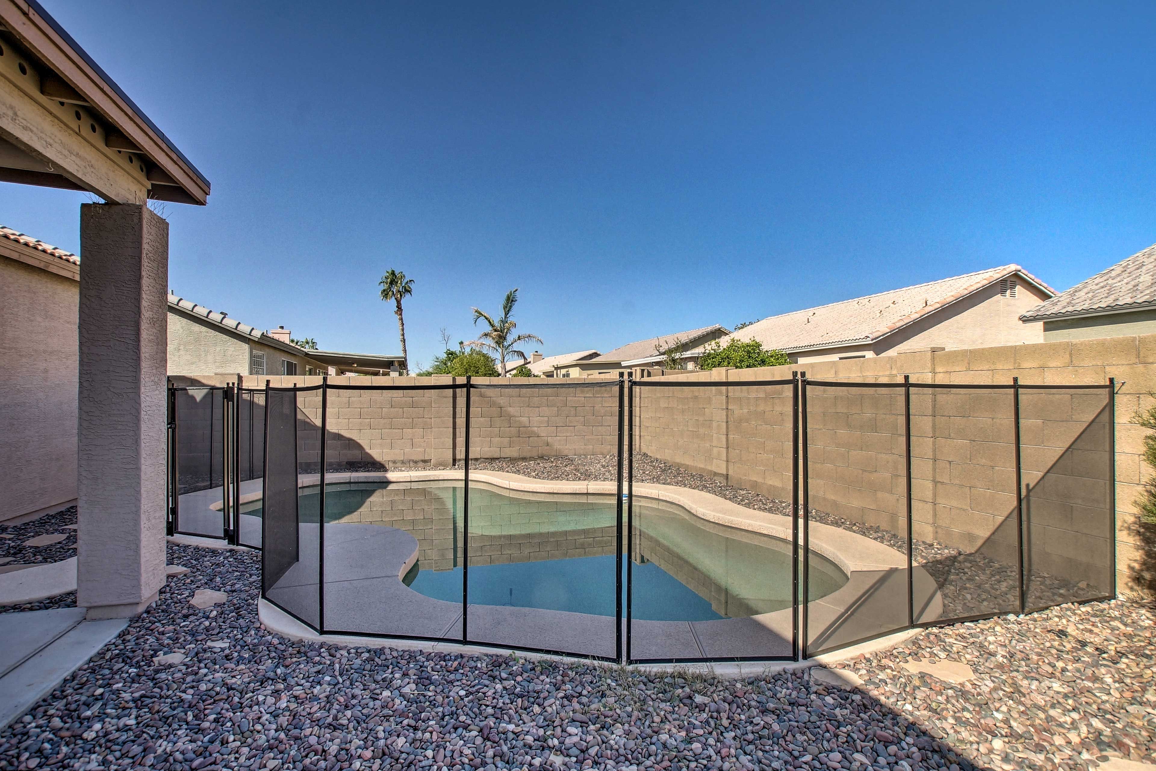 The home recently added a child safety fence for parents' piece of mind.
