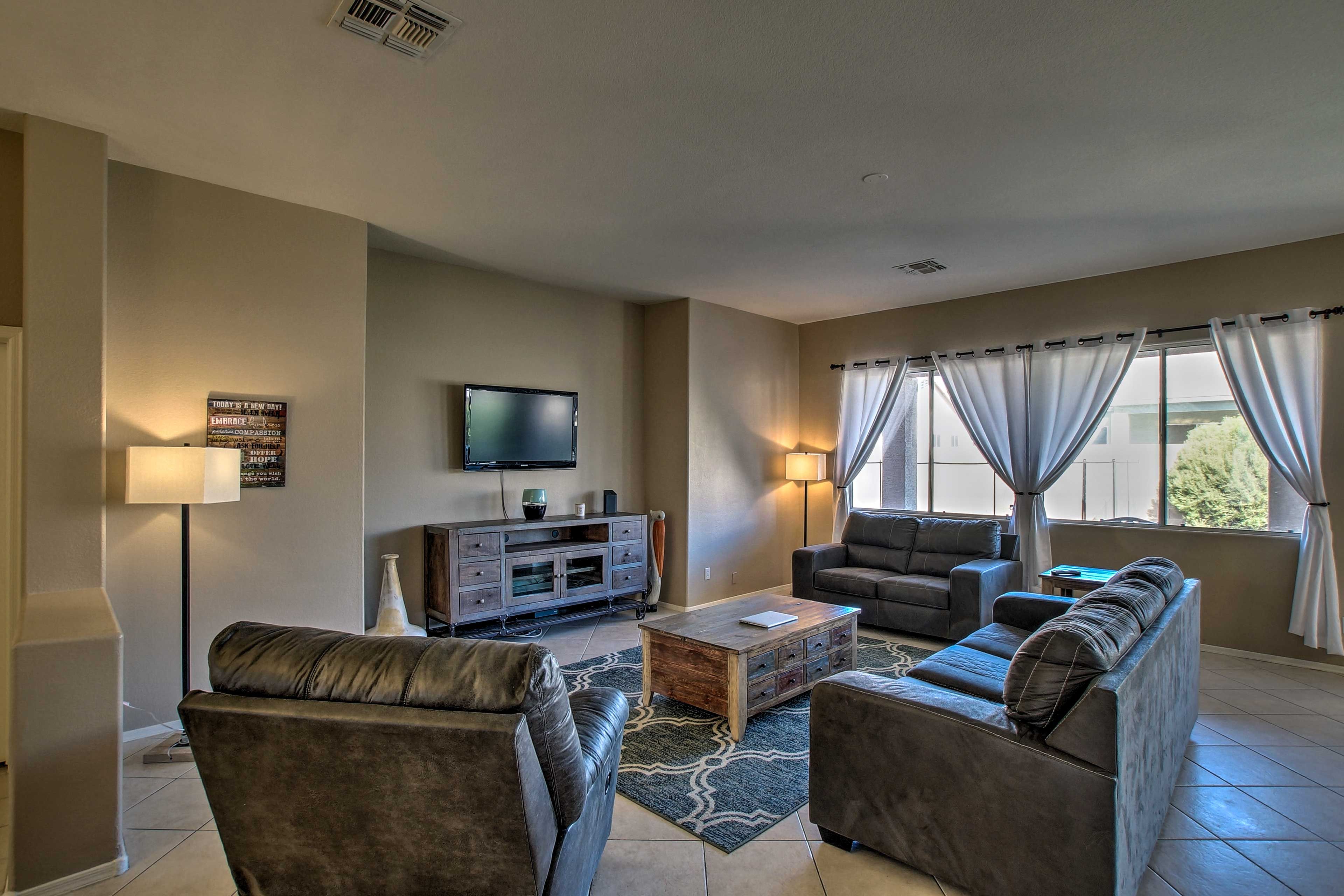 You'll be bathed in natural light as you relax with friends.