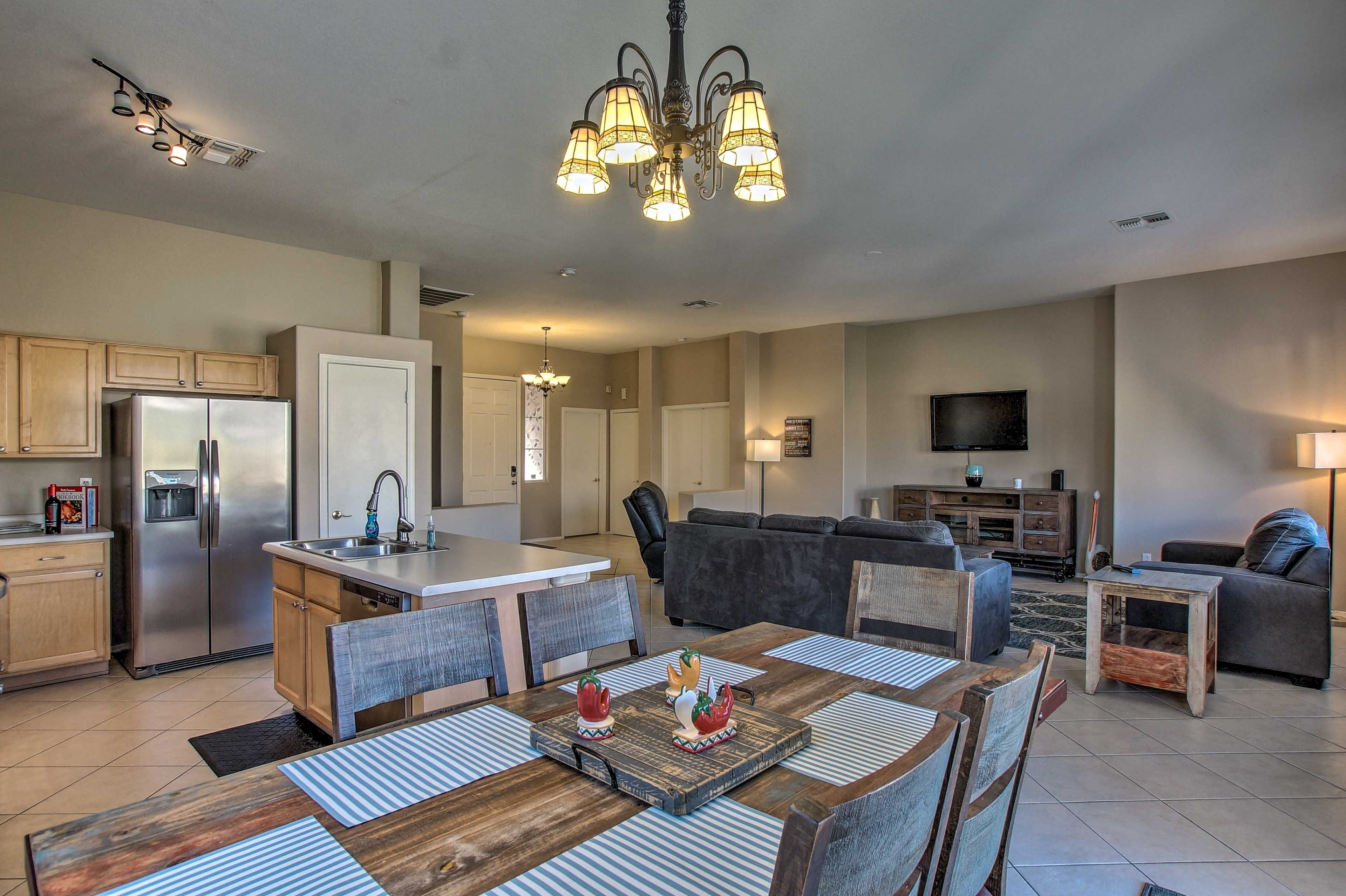 Unwind in this lavish 3-bedroom, 2-bathroom vacation rental home in Surprise.