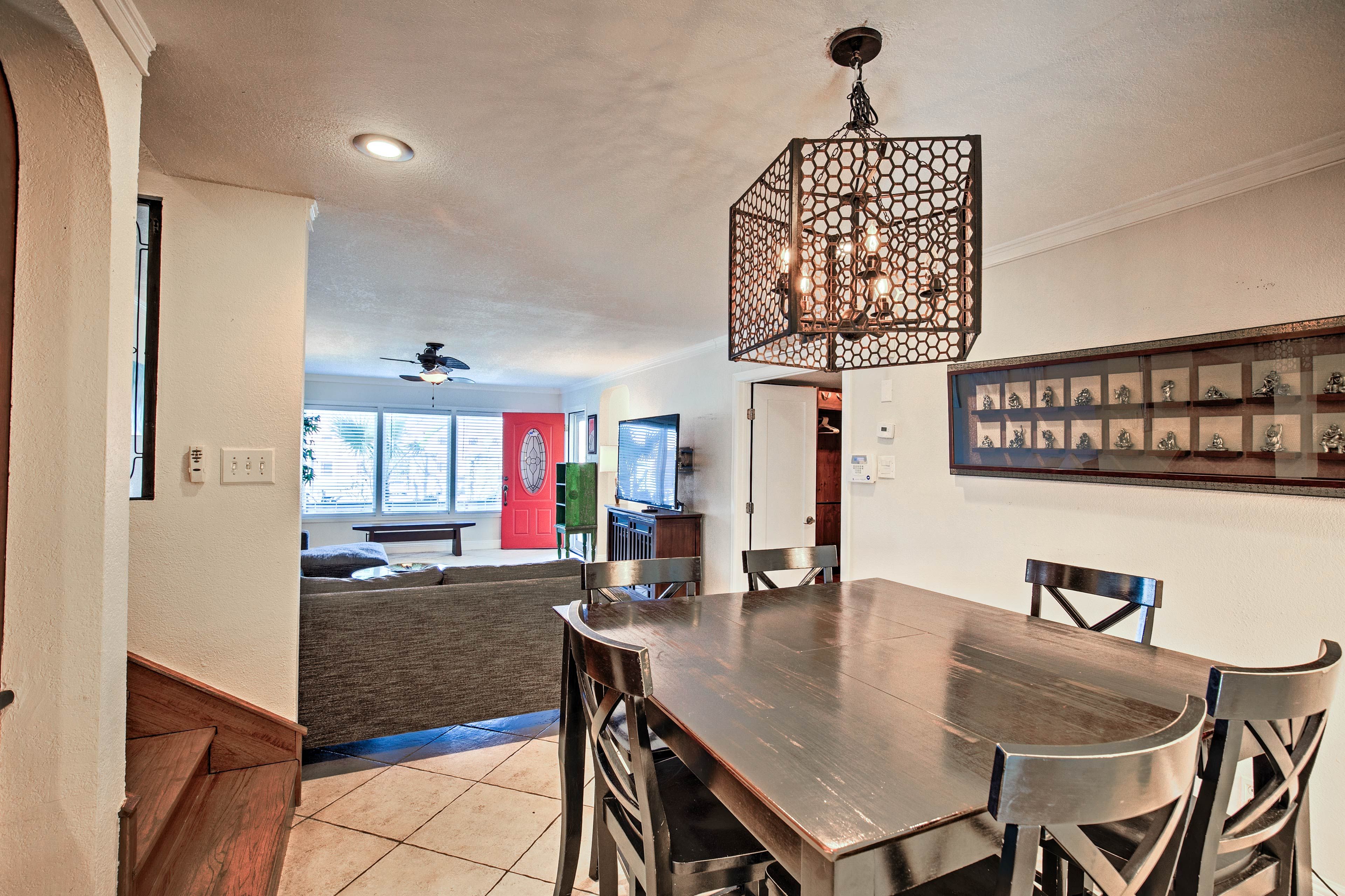 You'll be bathed in natural light through the large windows.