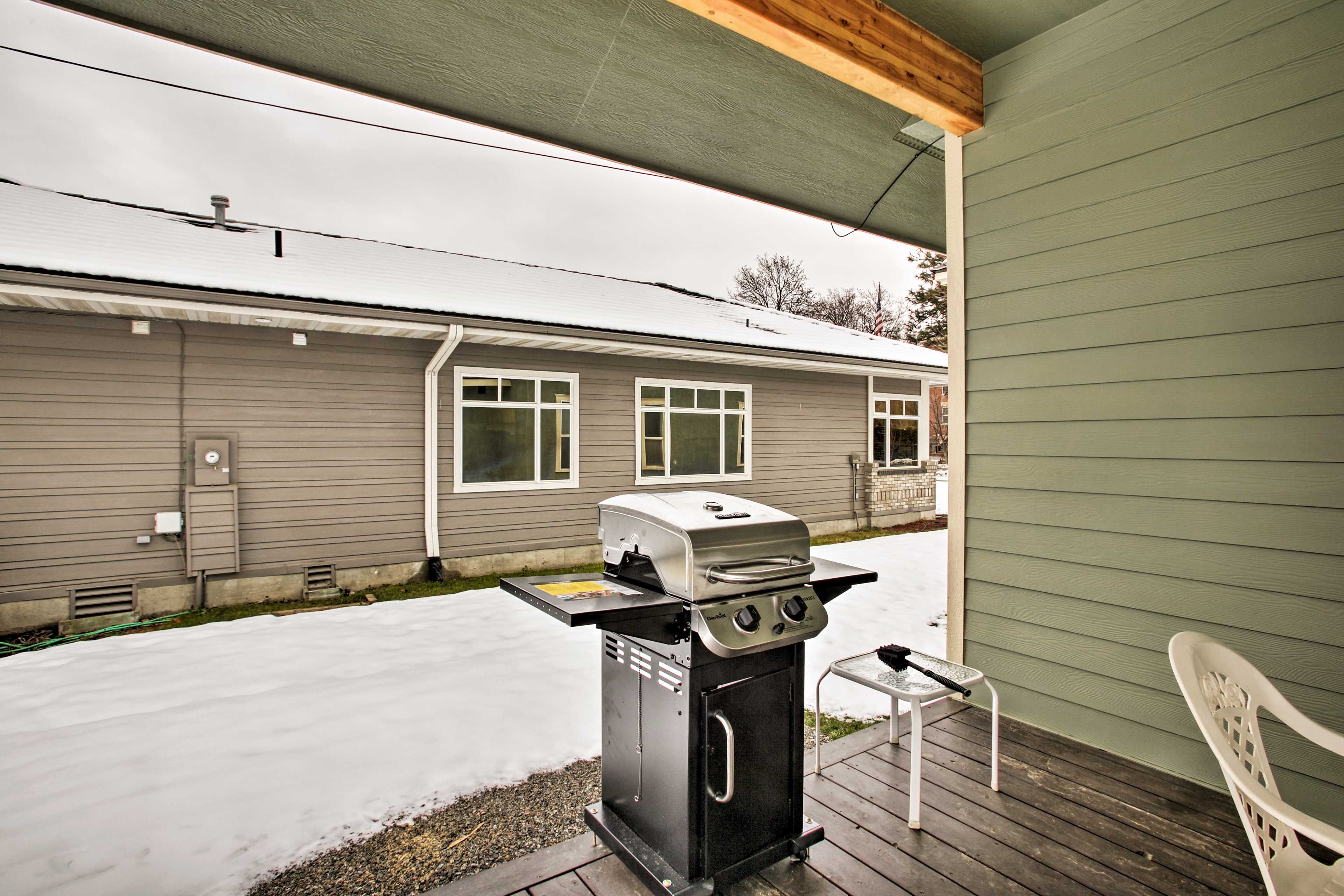 Throw burgers on the gas grill.