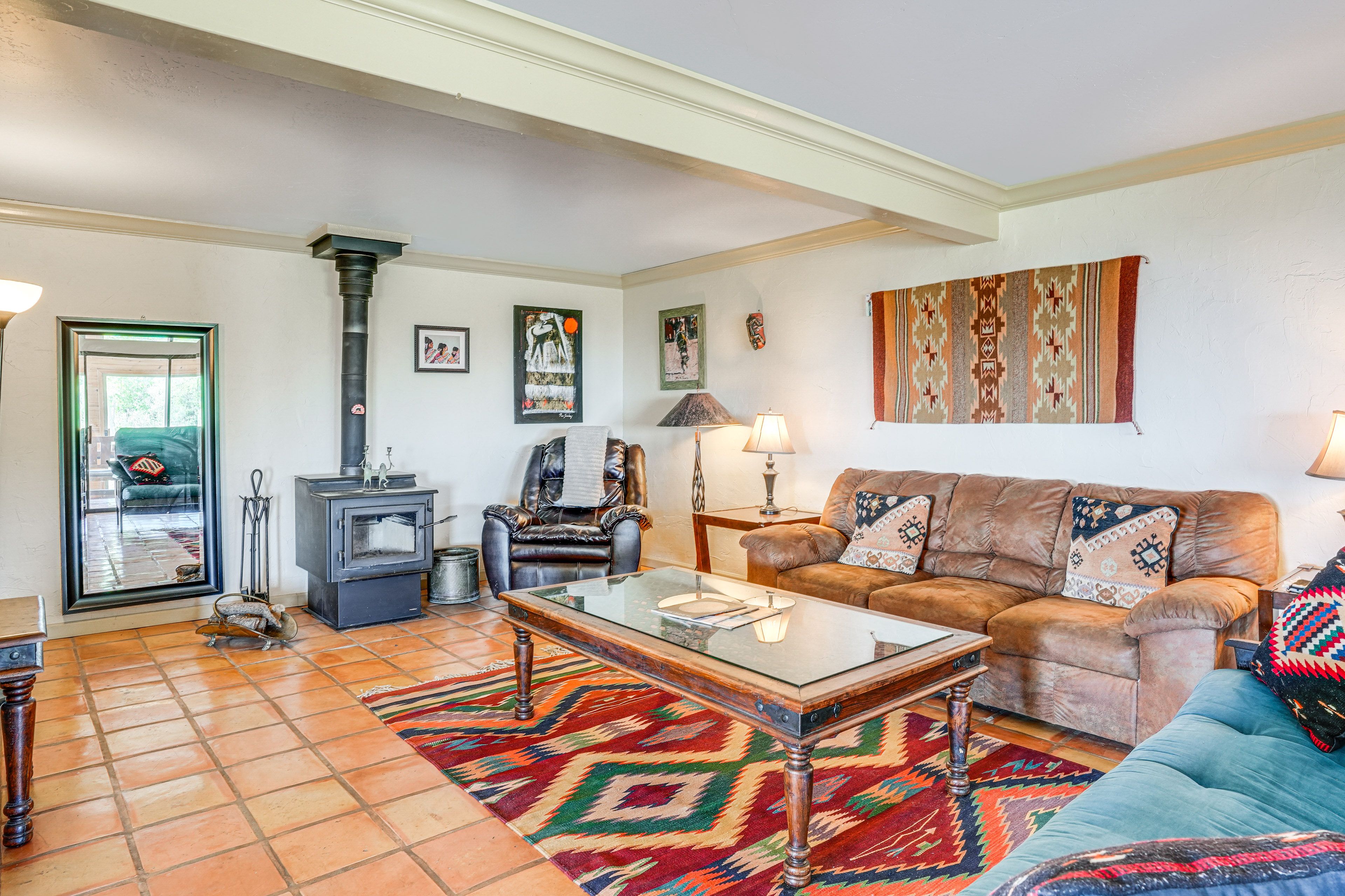 Lower Living Area | Free WiFi | Queen Futon
