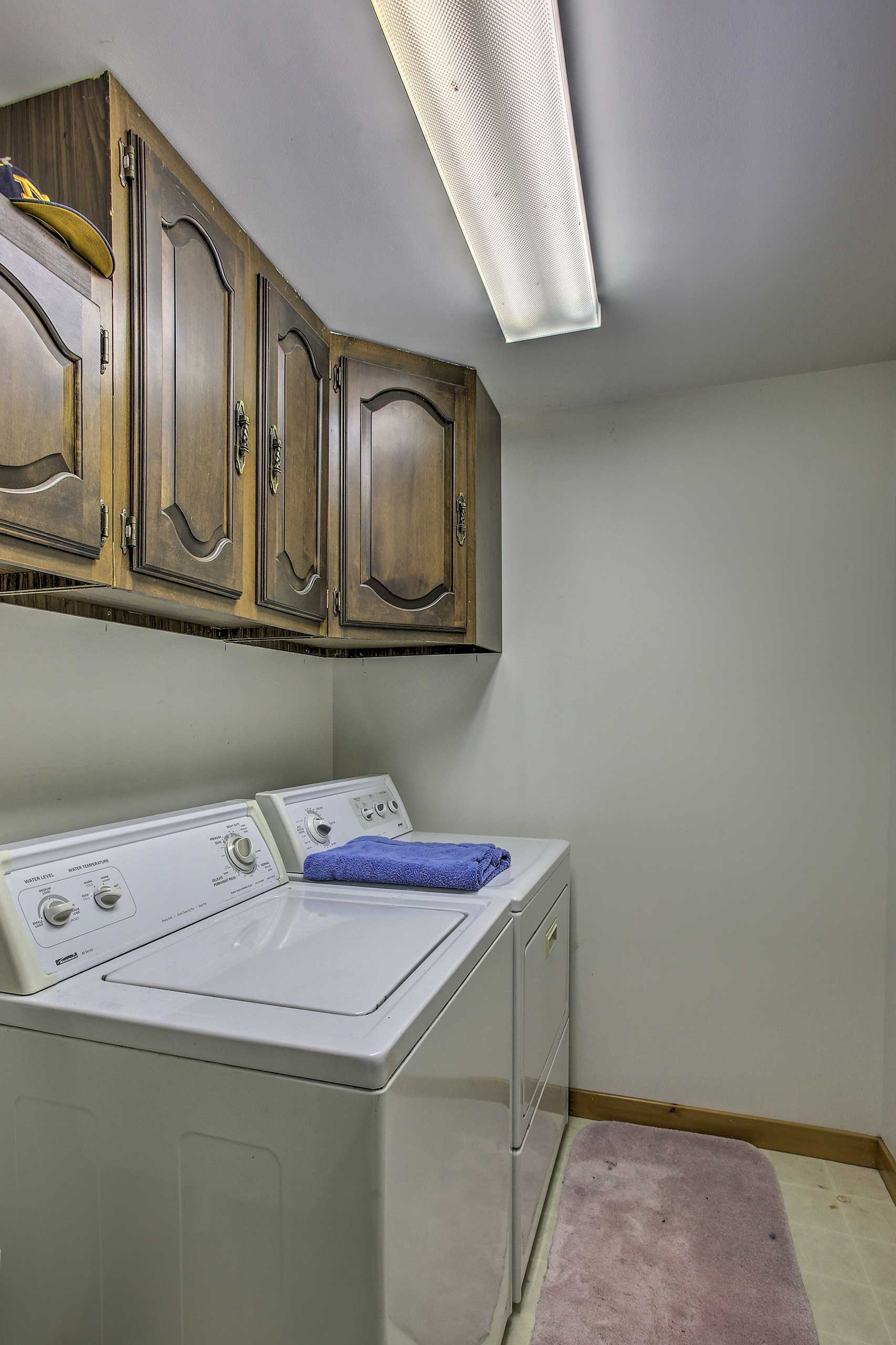 Throw in a load of laundry to dry off your towels and use again.