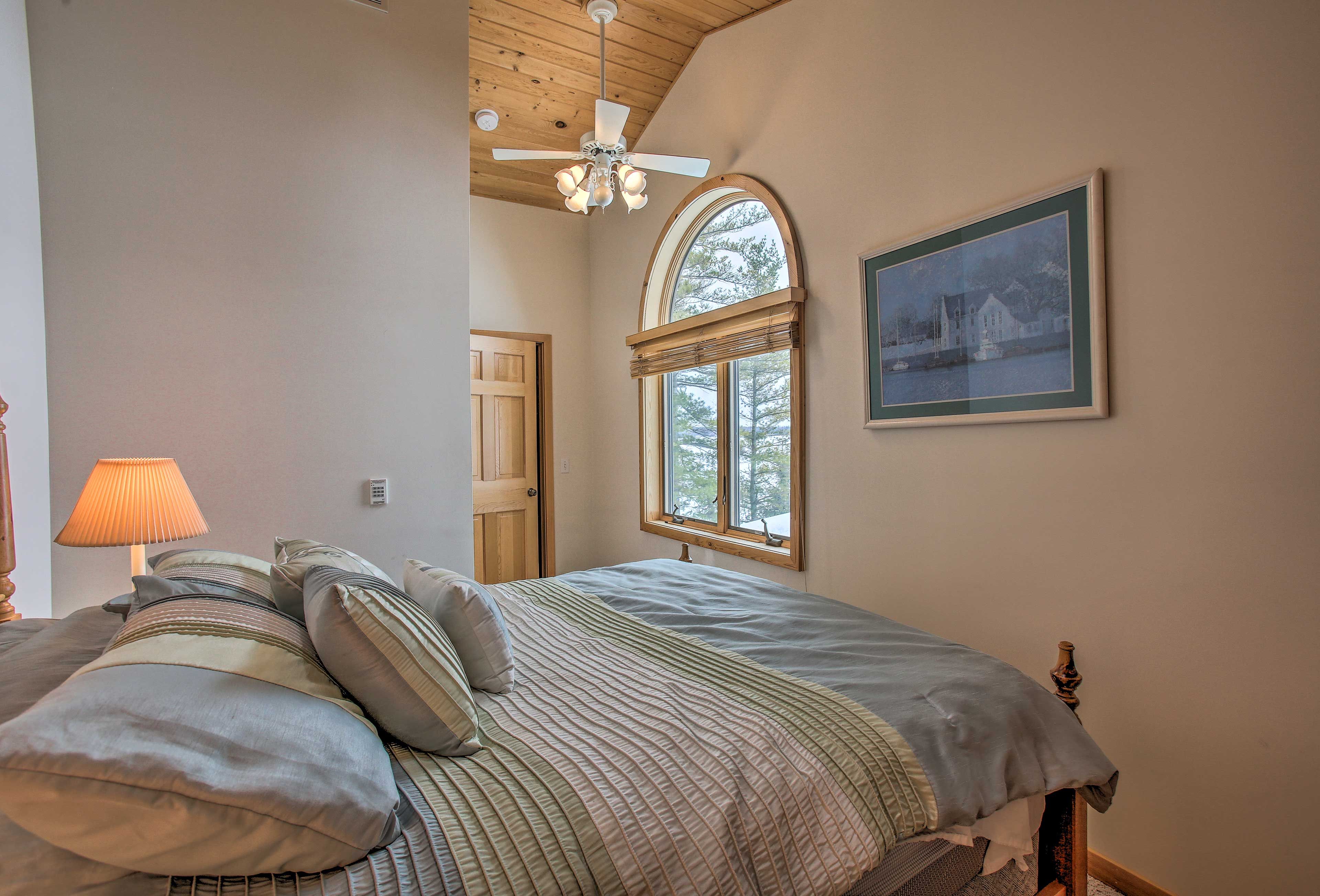 Ceiling fans will keep you cool while you sleep.