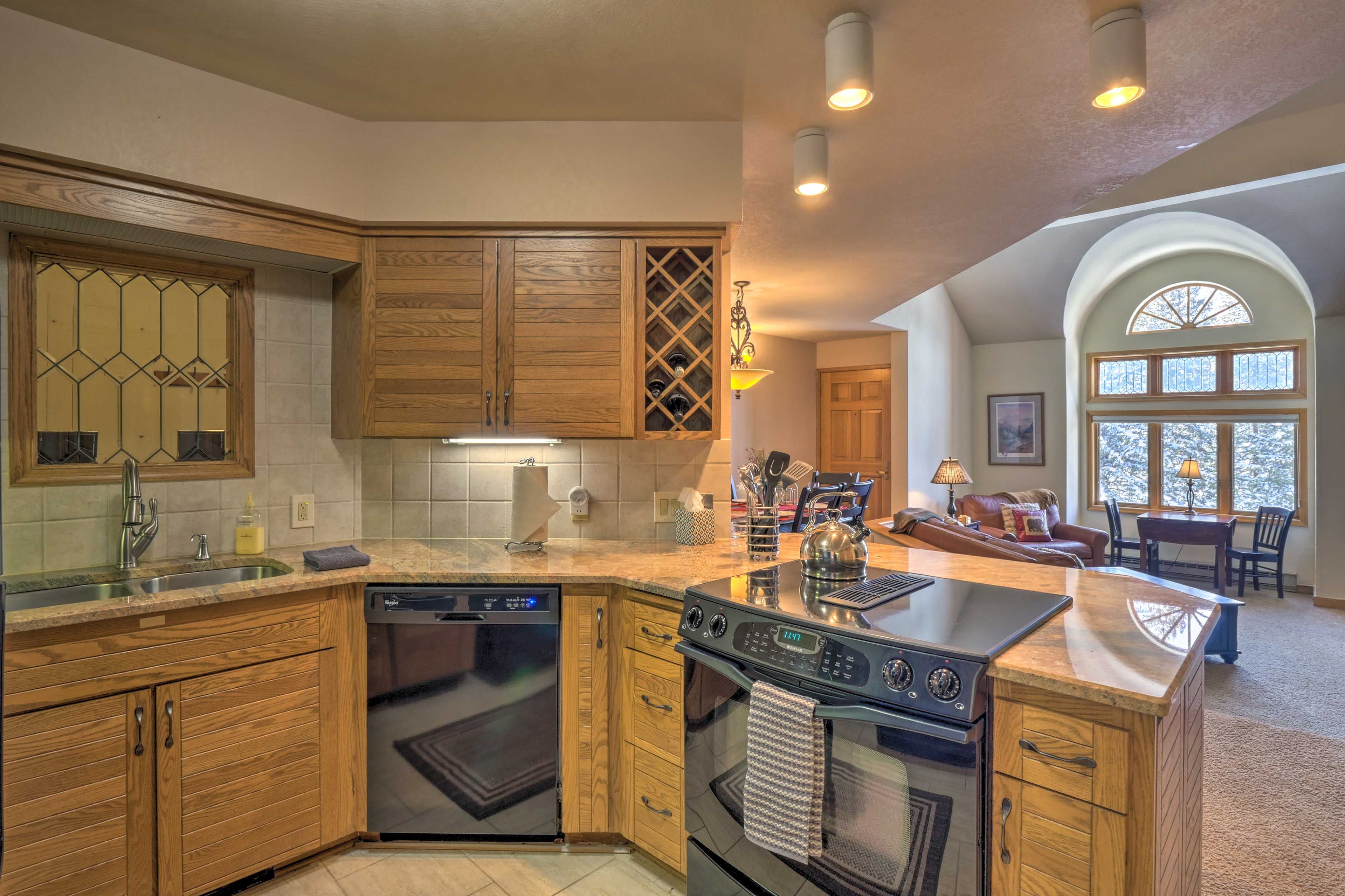 The social chef is sure to love this open-concept space.