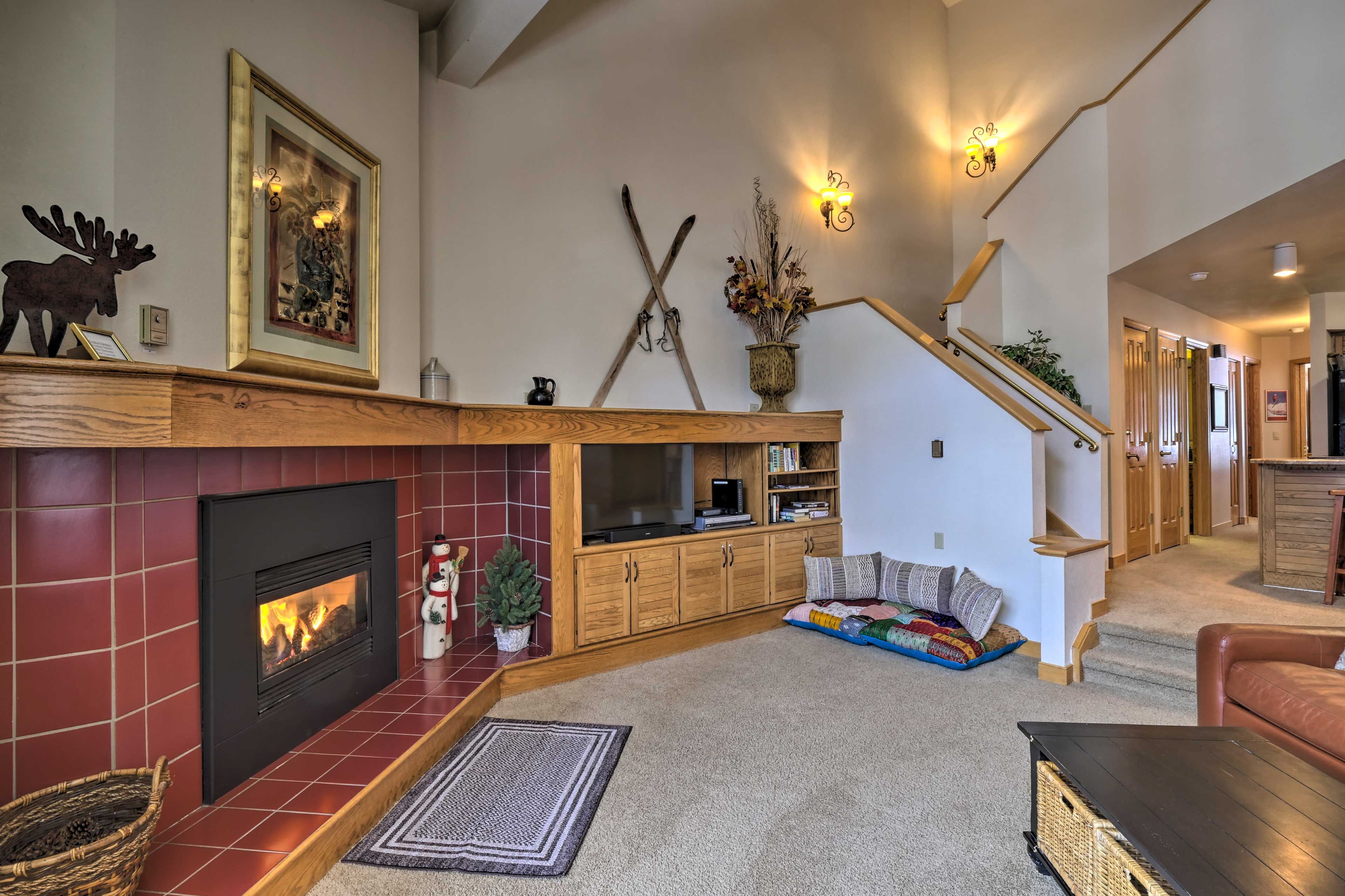 The spacious living area is the perfect space to convene as a family.