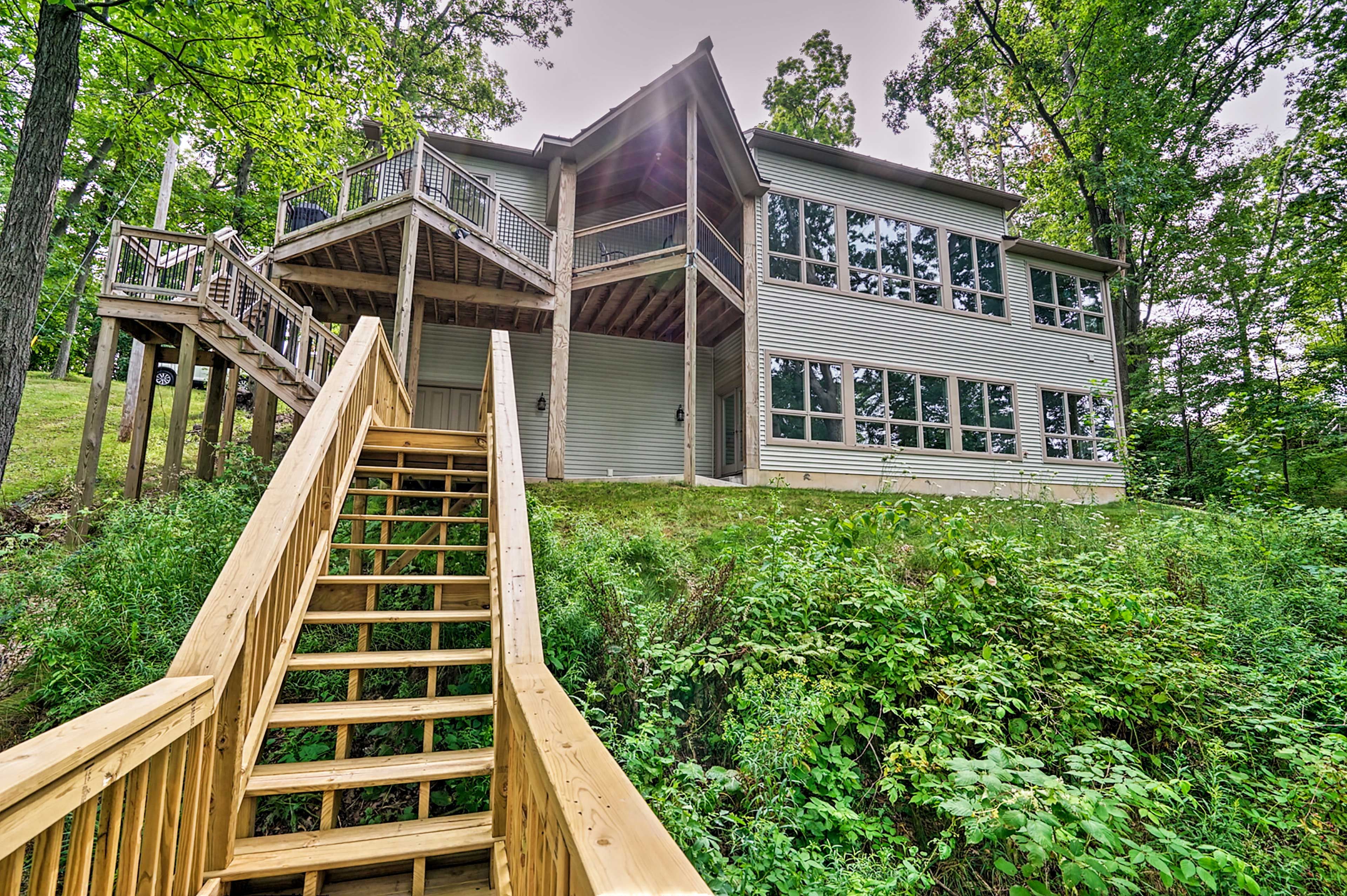 Stairs to Lake