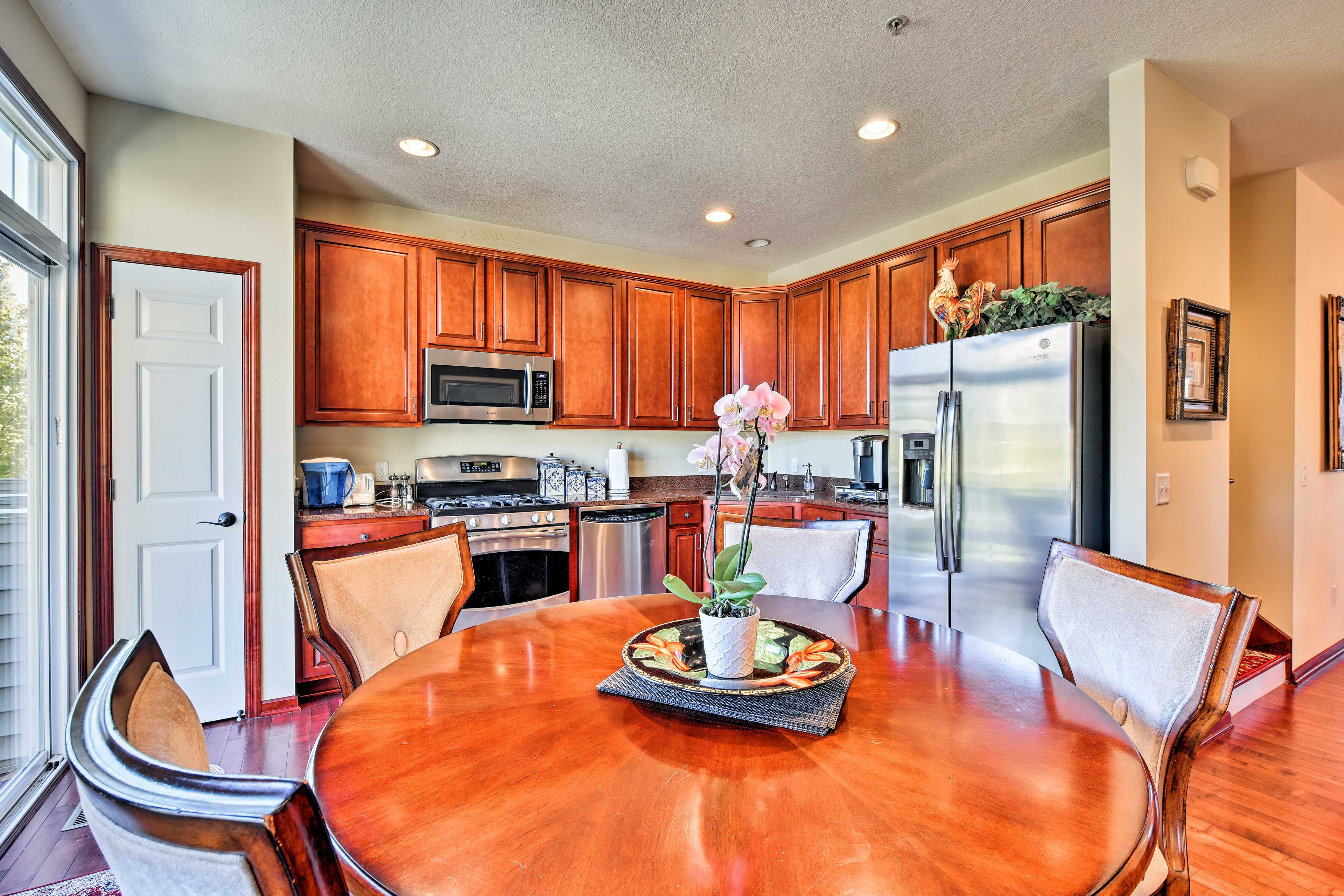 Stainless steel appliances make home cooking a breeze!