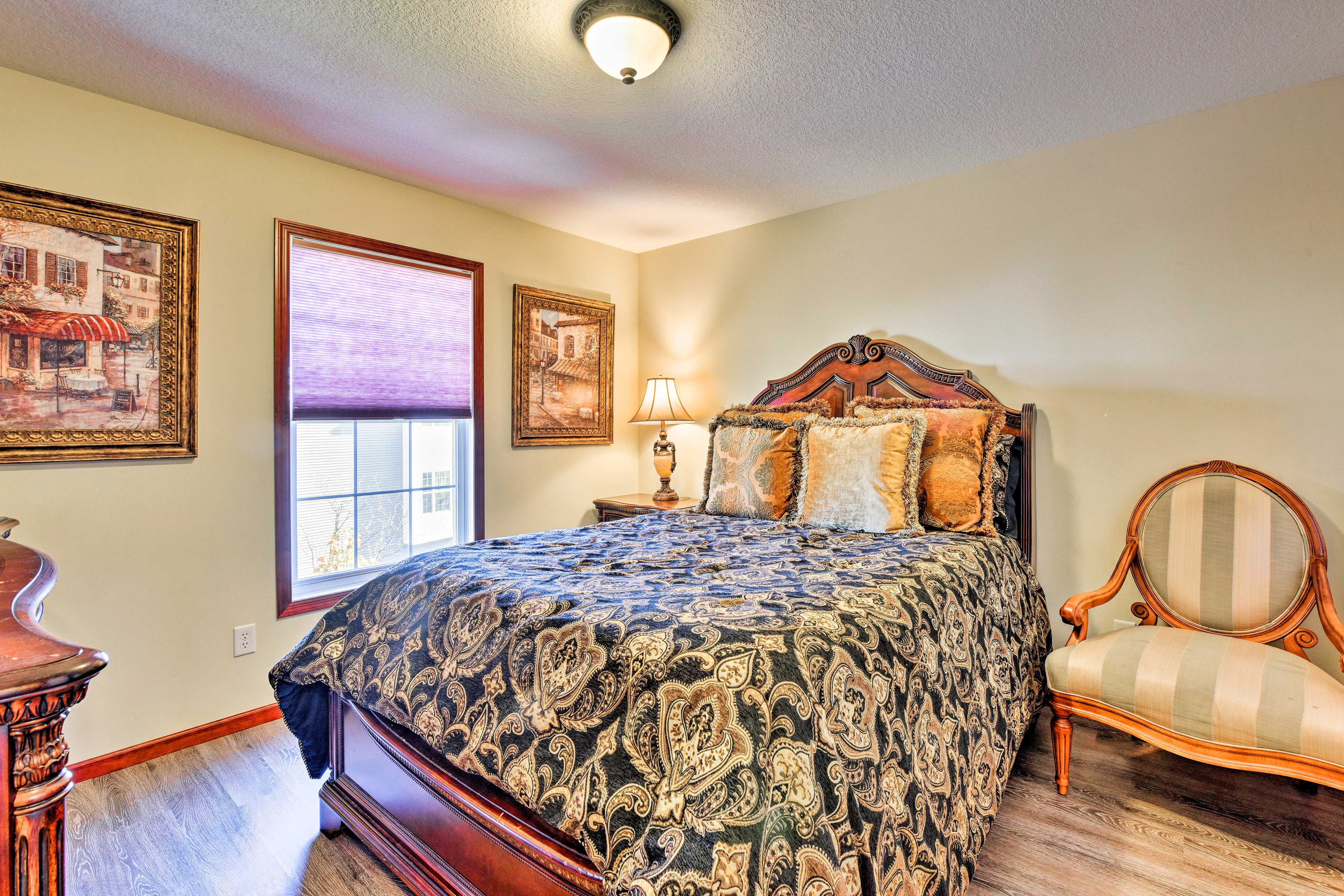 Elegance lines each bedroom.