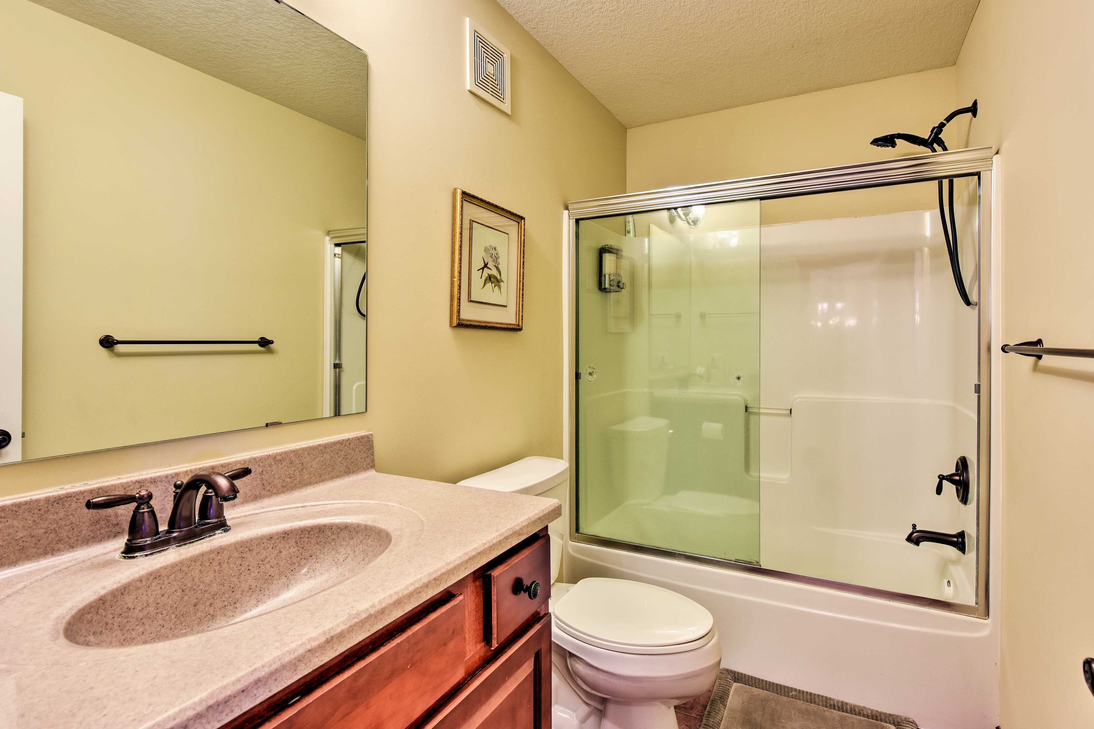 Rinse off with a shower or relax in the bath.