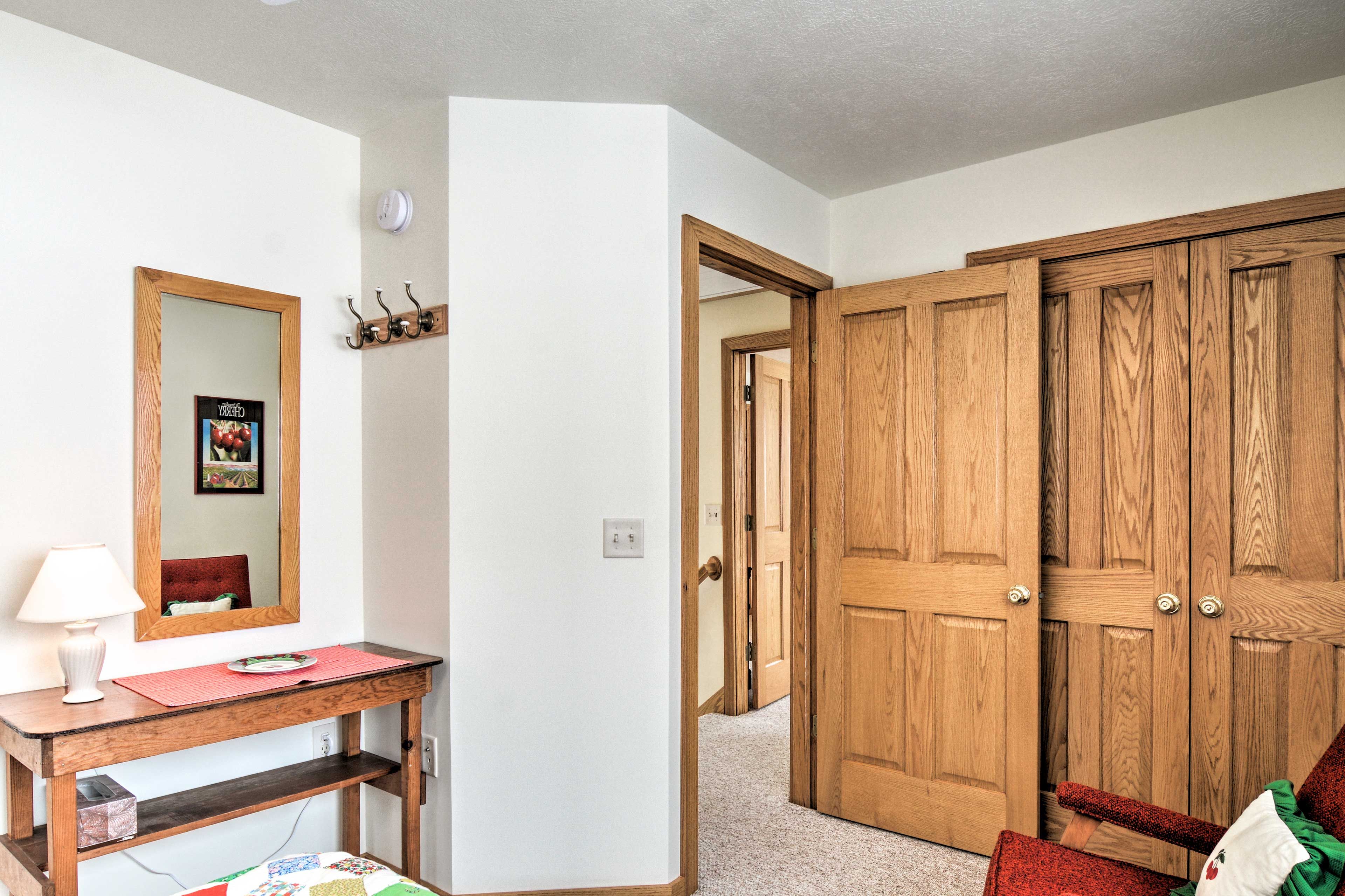 Feel free to unpack & organize using these closets.