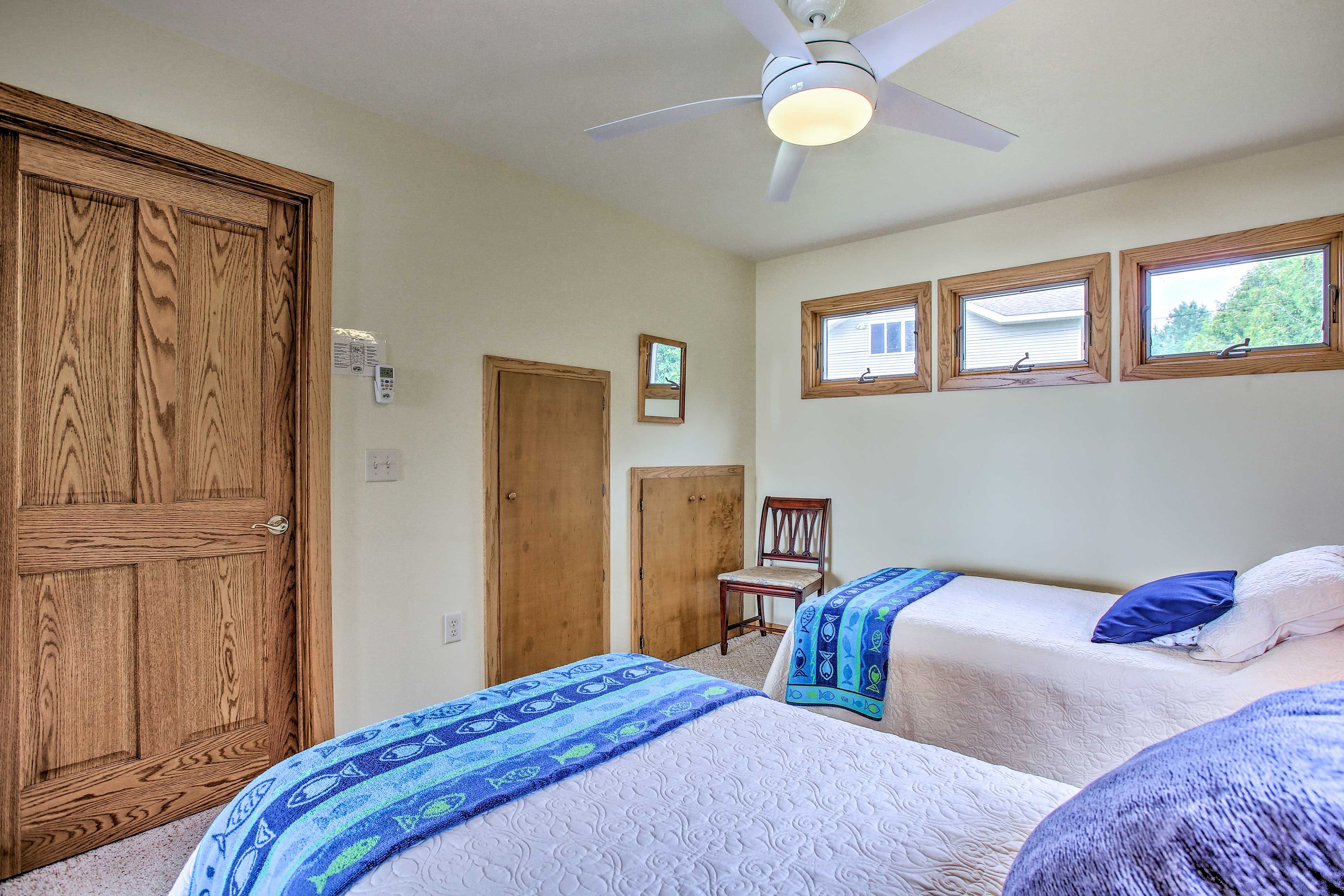 Catch up on some Z's in these comfy twin beds.