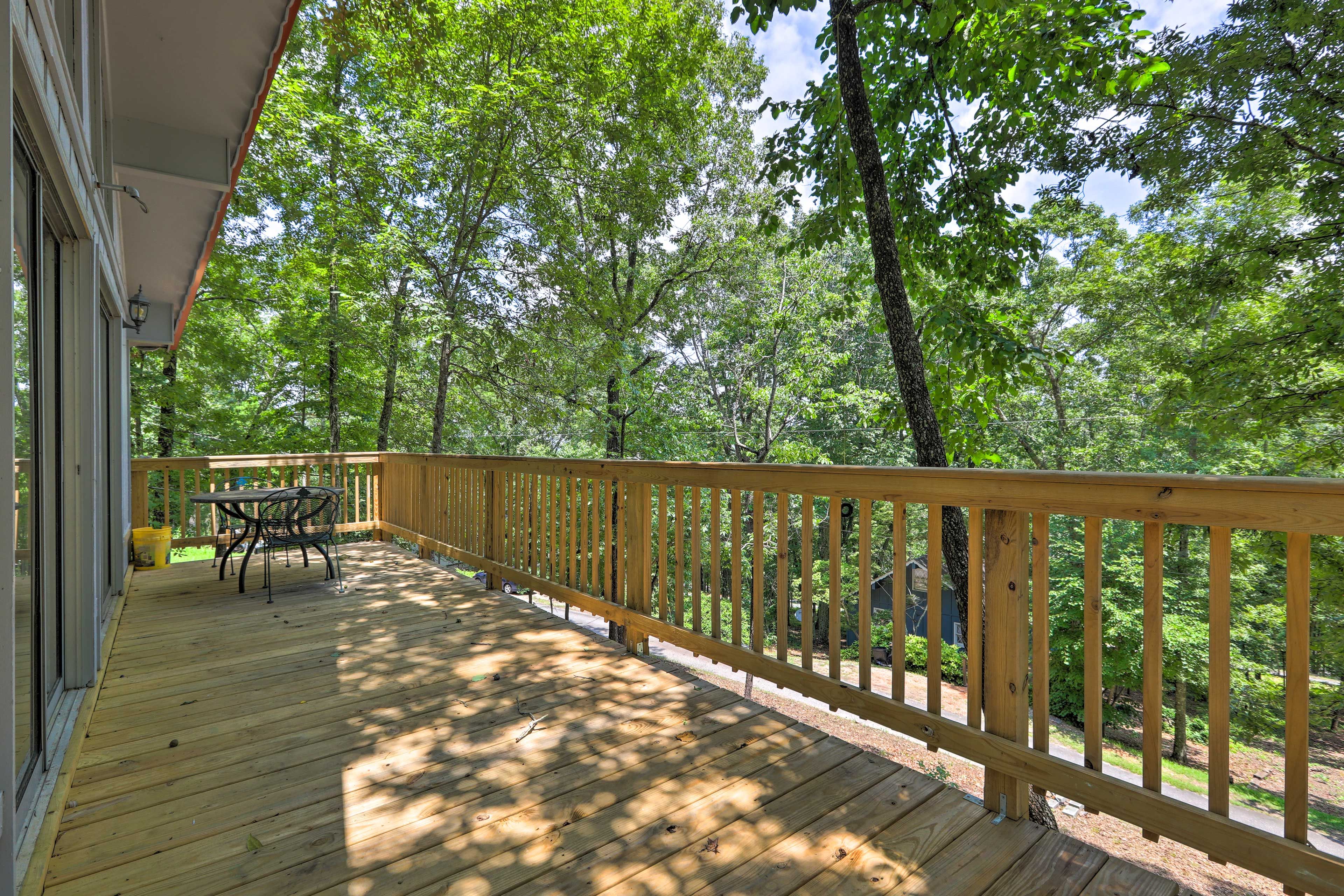 Furnished Deck | 3 Stairs Required To Enter