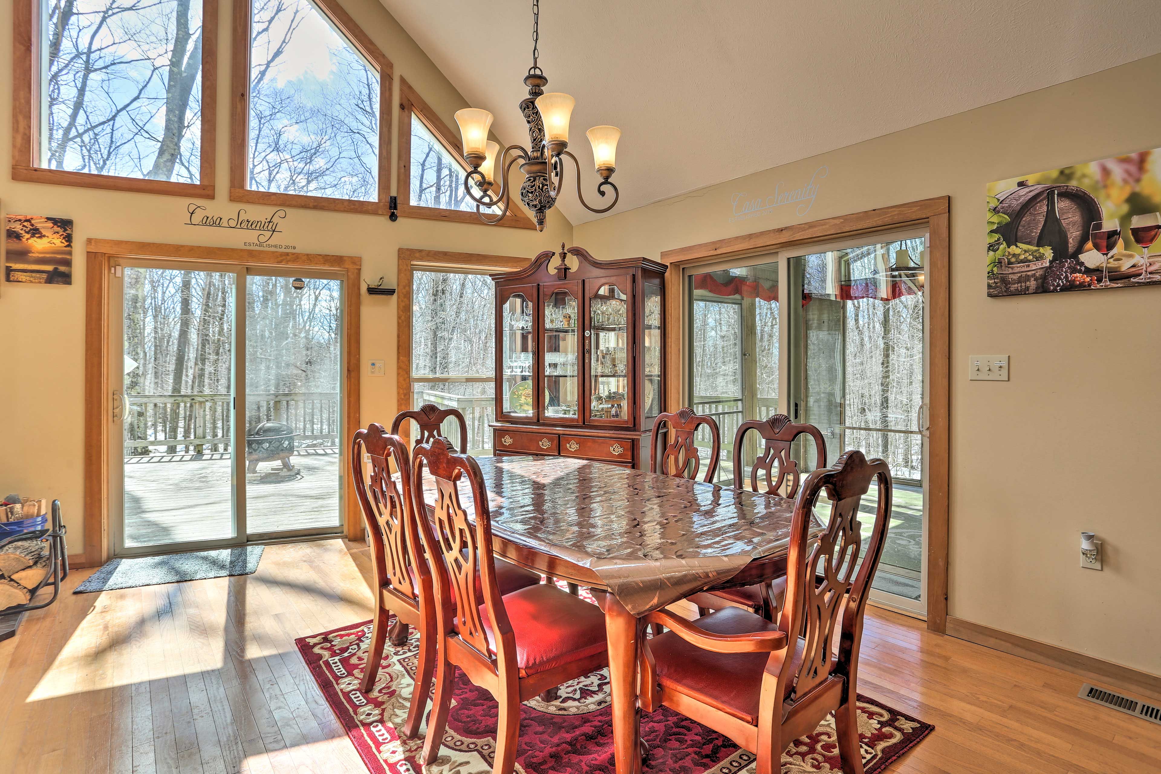 Gather around the dining table for a memorable family meal.