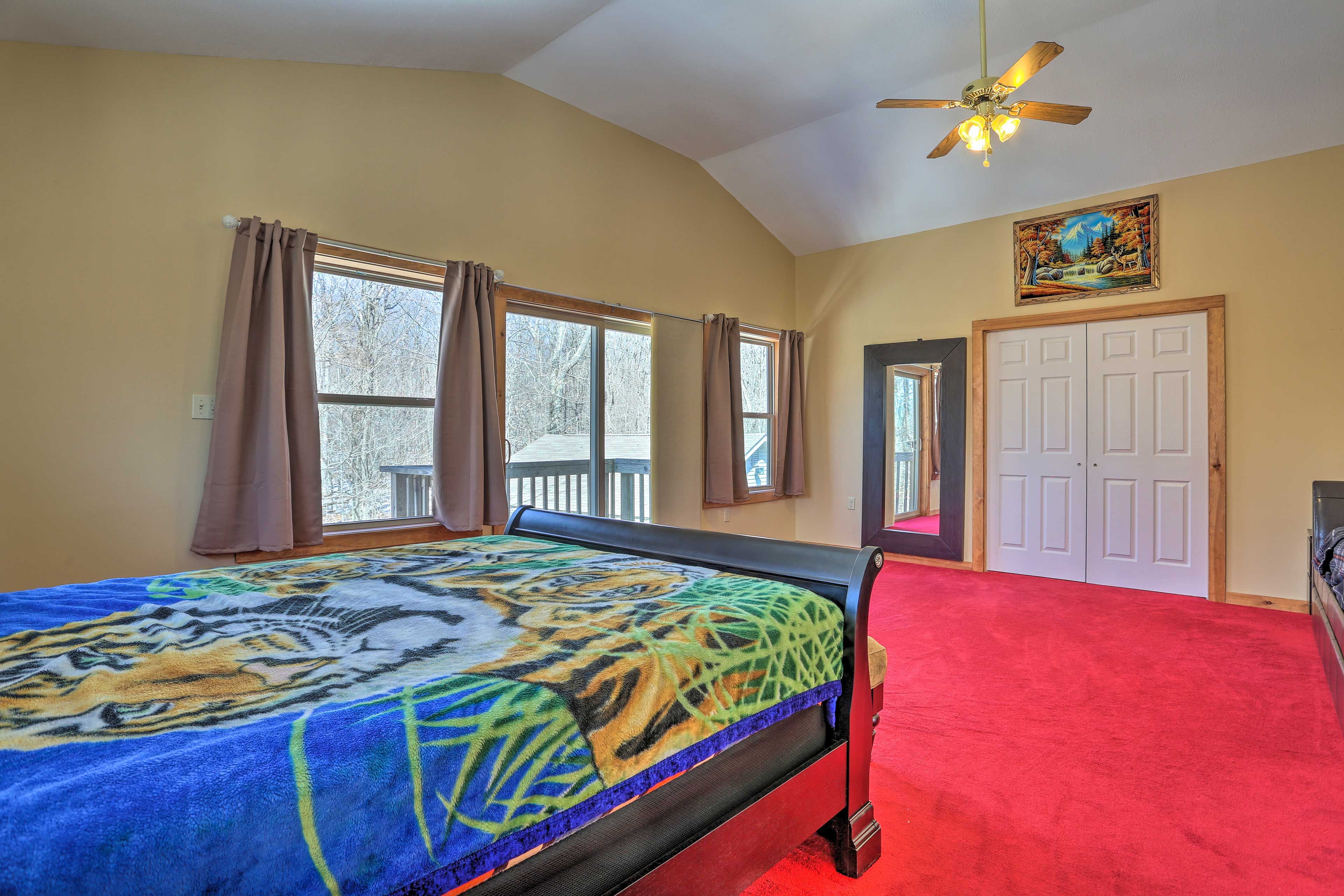 This spacious room has a private balcony.