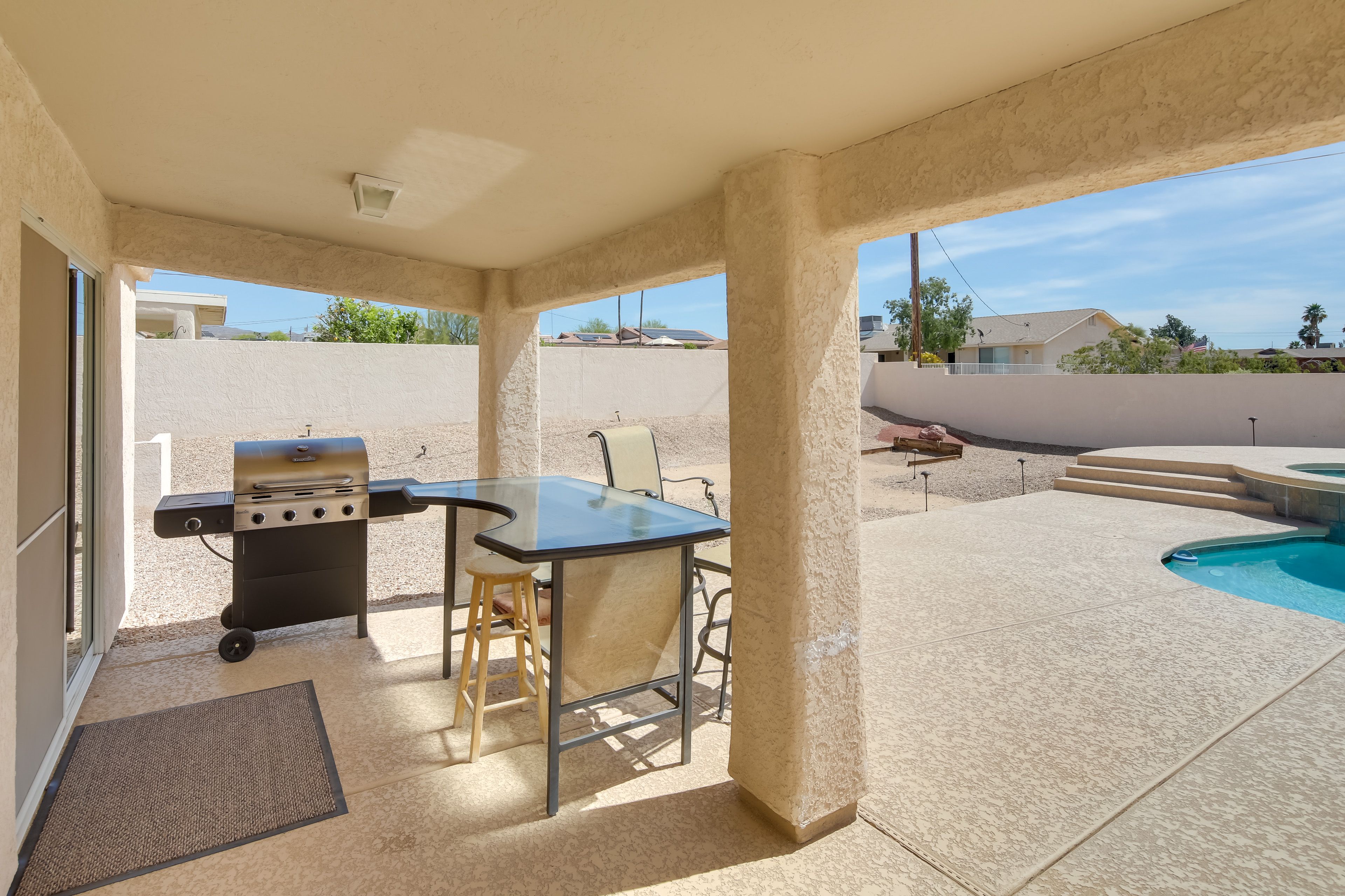 Private Patio | Grill | Outdoor Dining Area | Private Pool