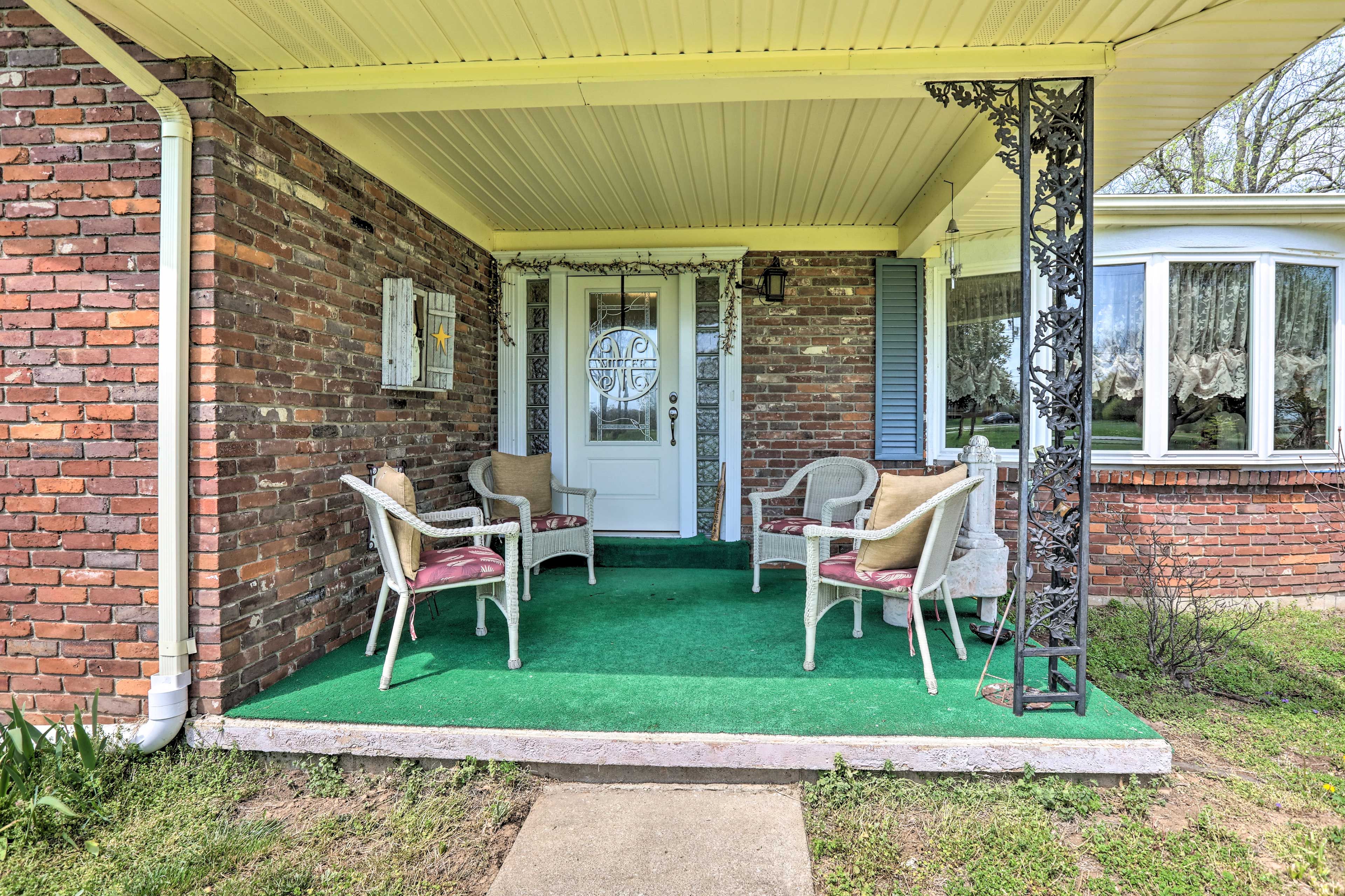 Start each morning with a cup of coffee on the front porch.