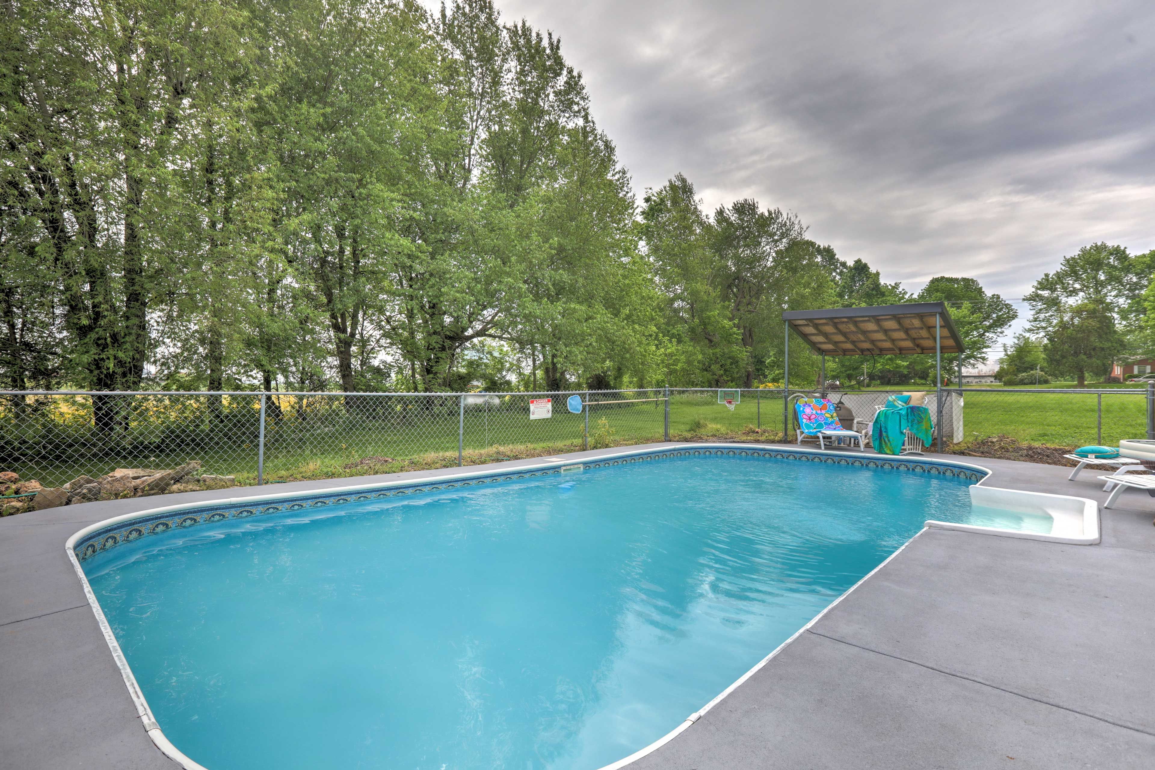 Escape the summer heat with a dip in the pool.