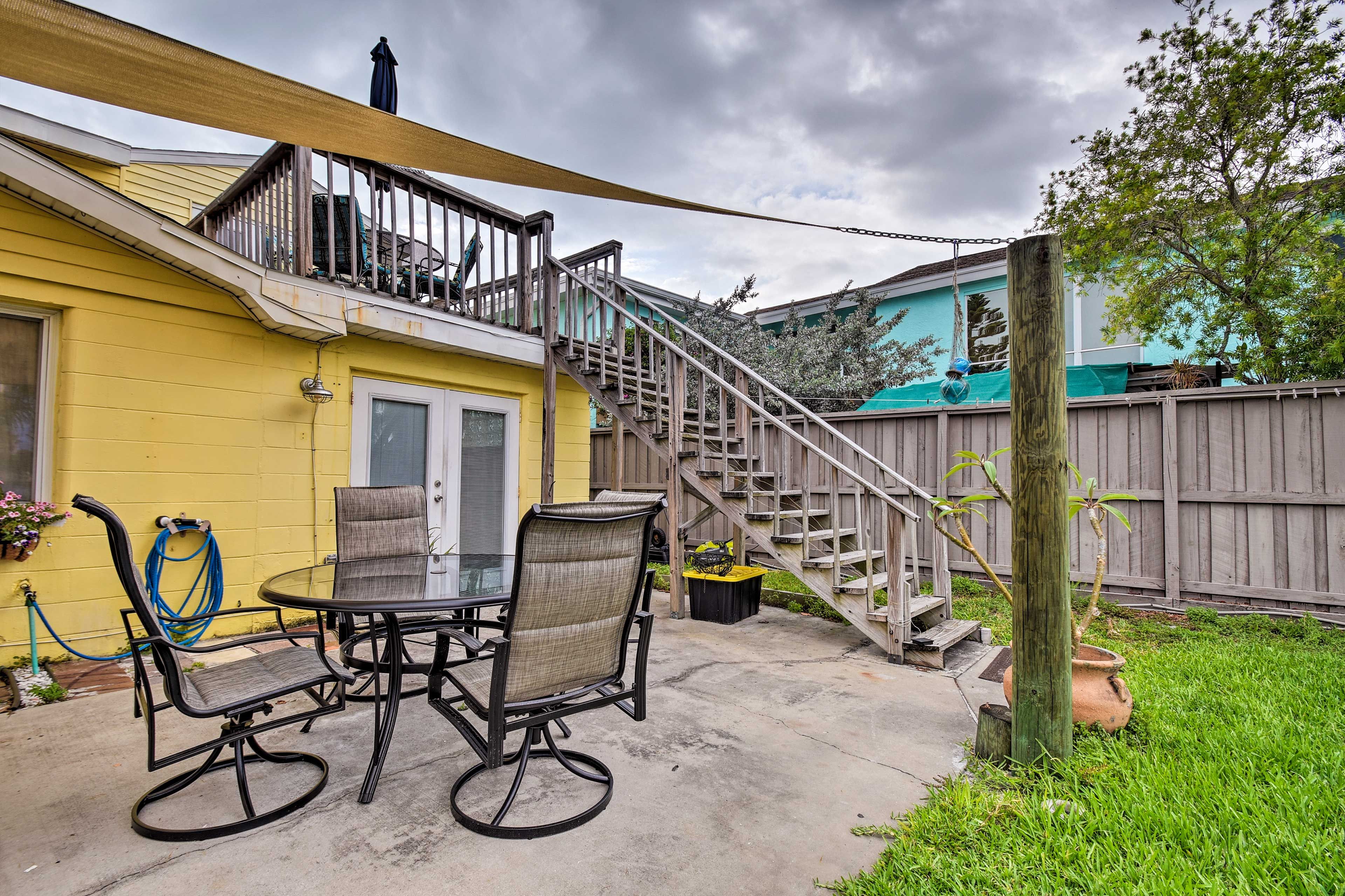 Mingle with neighbors out on the patio!