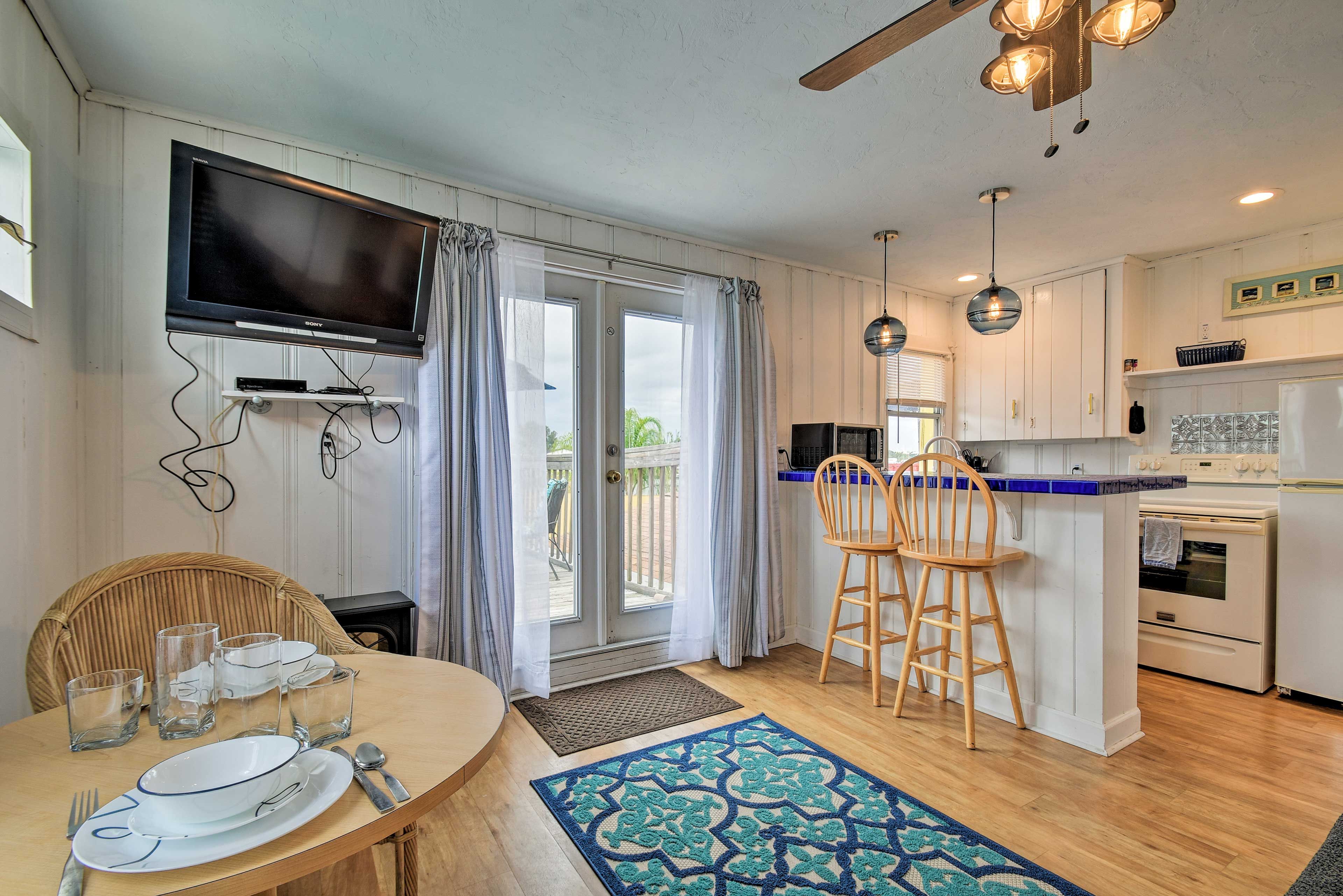 Step onto the patio for fresh air and views right from the living room.