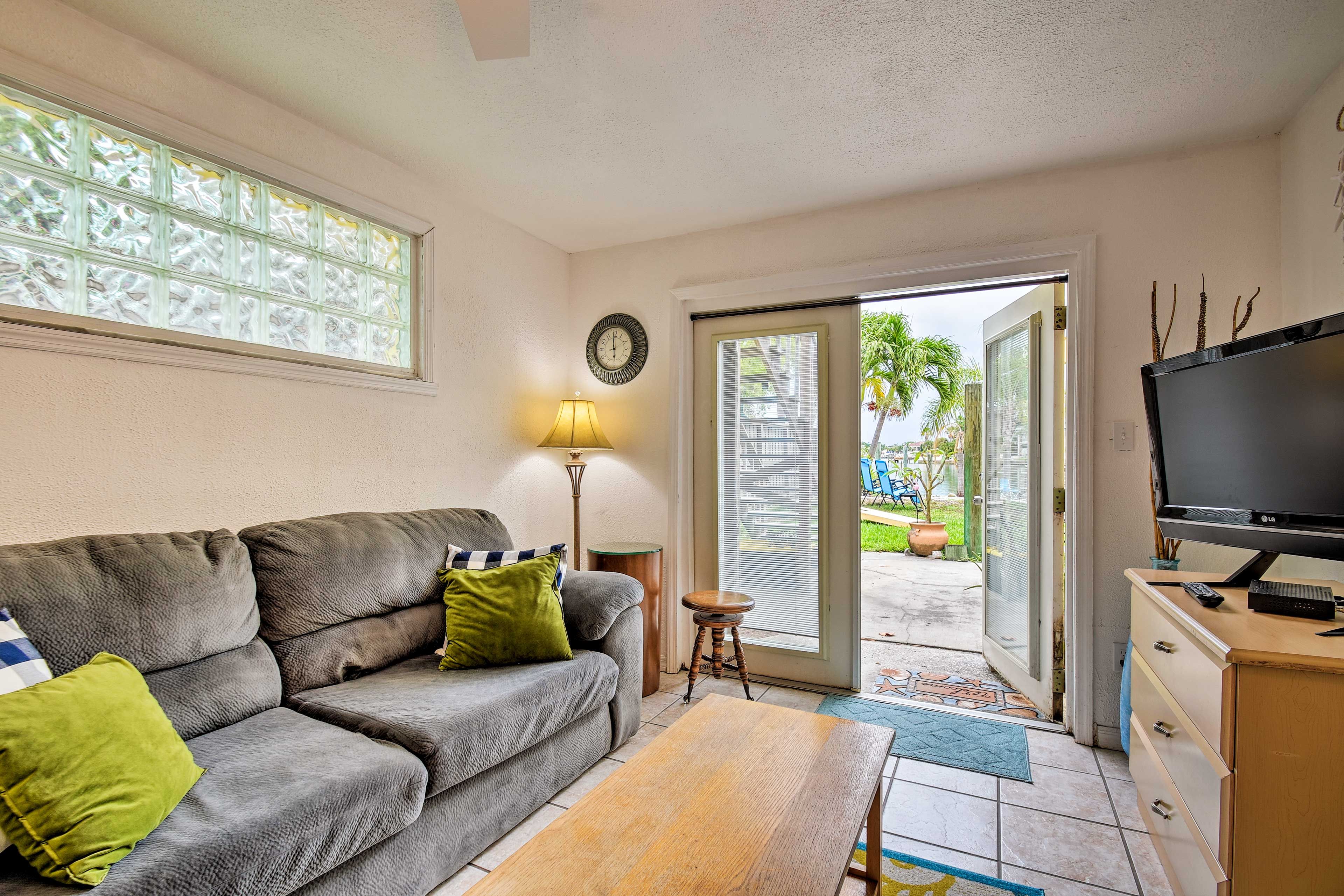 Enjoy the water views right from the living area!