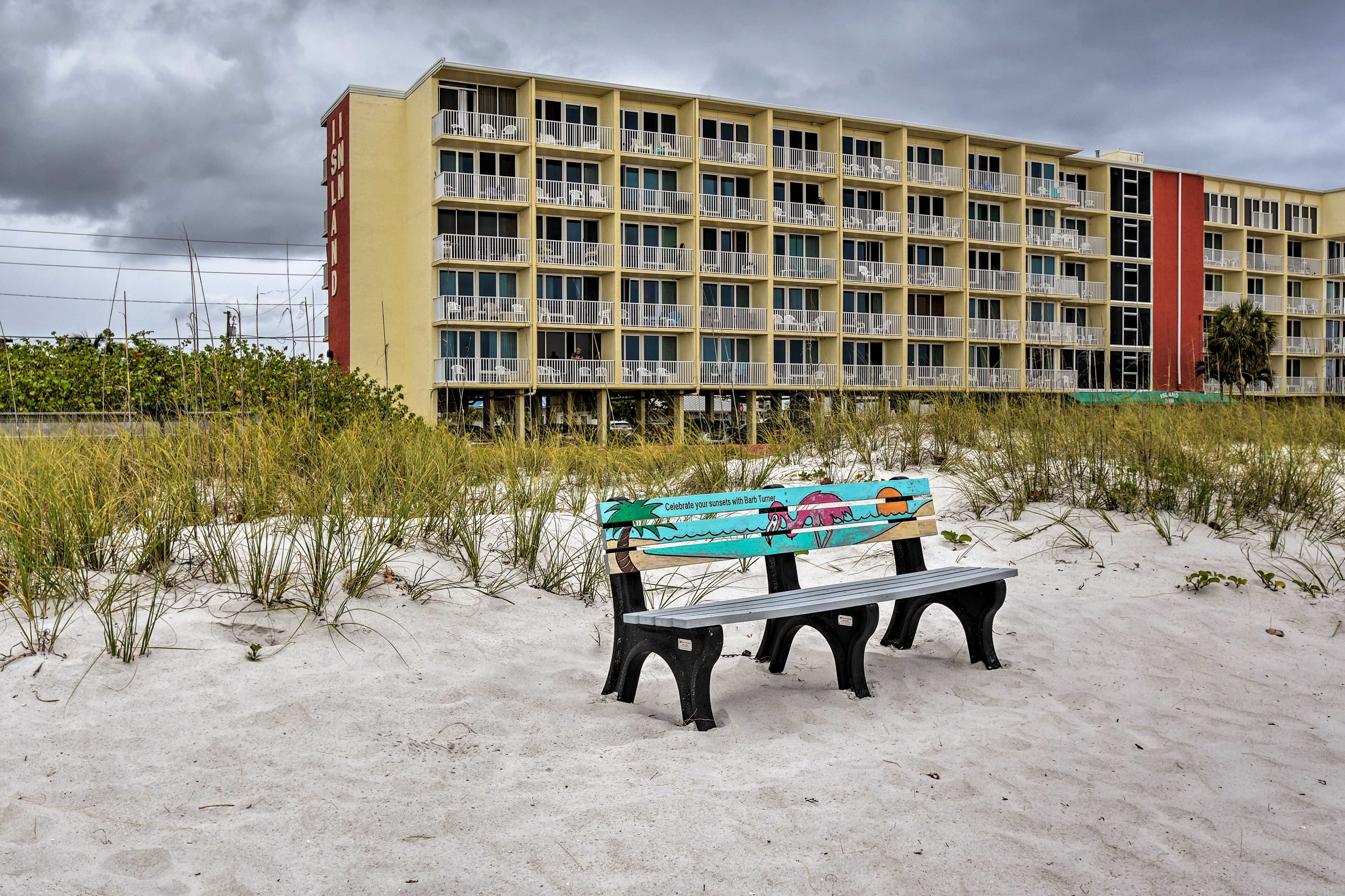 Have a seat and listen to the waves crash into the shore.